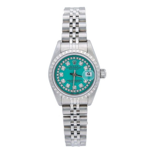 Rolex Datejust 26MM Turquoise Diamond Dial With Stainless Steel Jubilee Bracelet