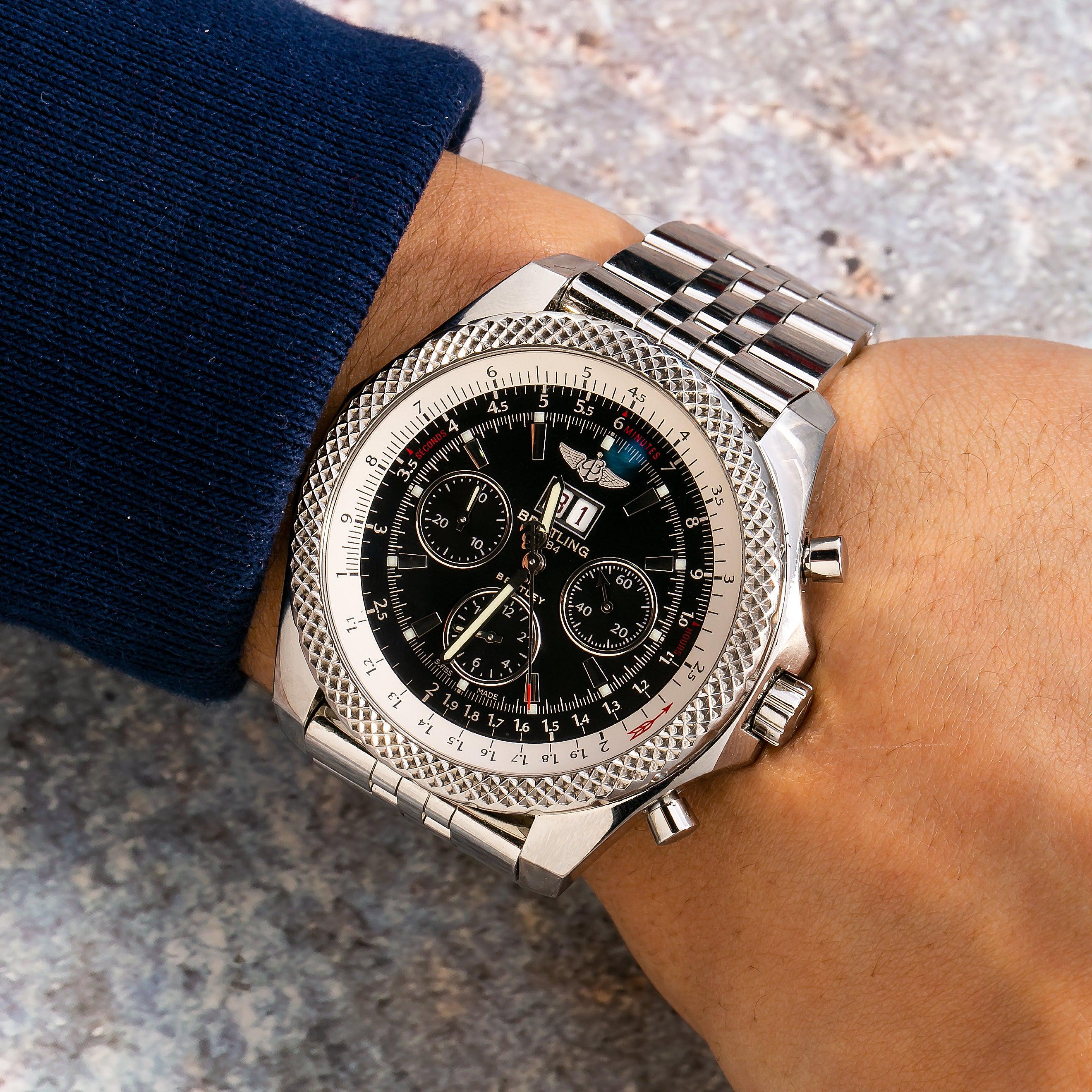 Breitling Bentley A44364 49MM Black Dial With Stainless Steel Bracelet