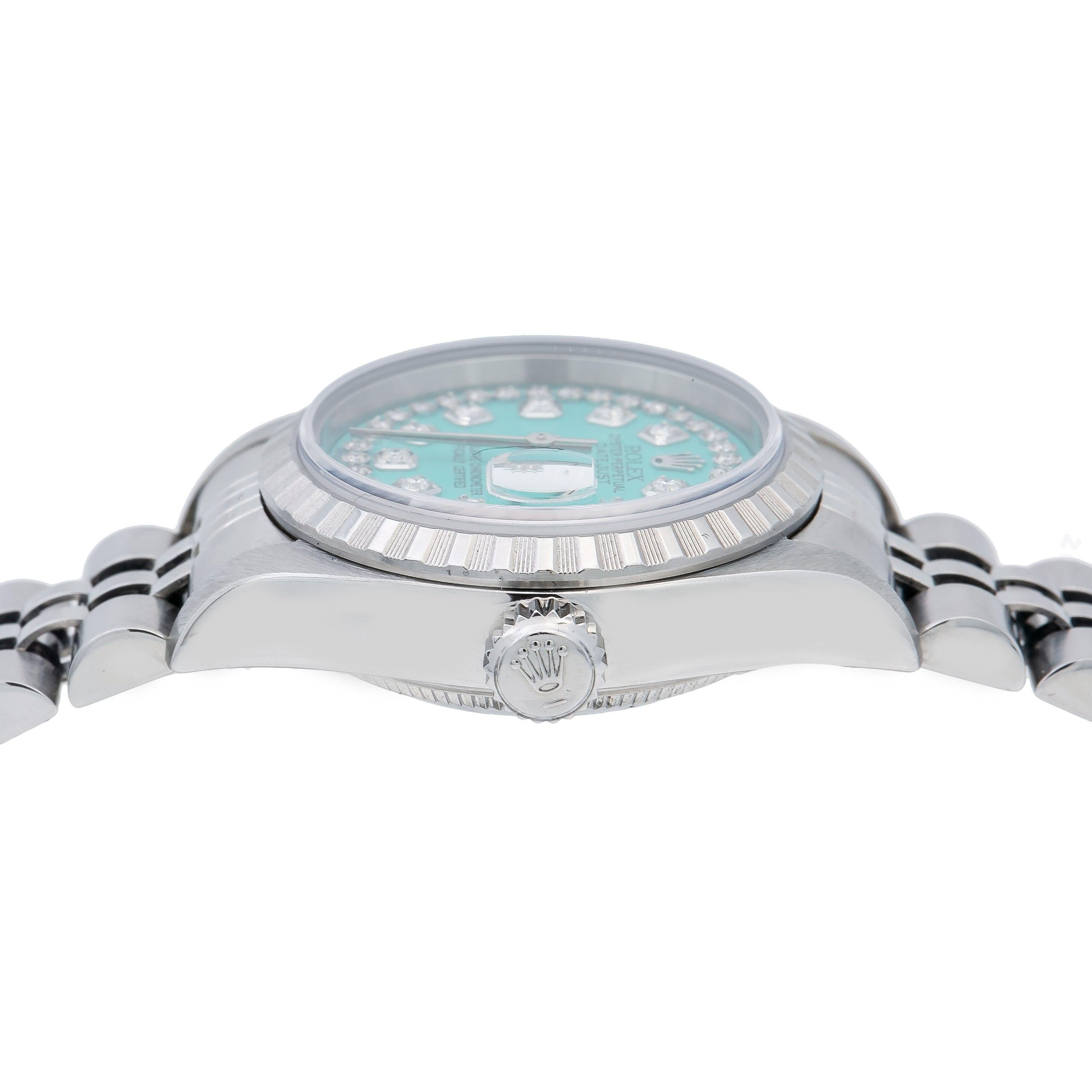 Rolex Datejust 26MM Turquoise Diamond Dial With Stainless Steel Jubilee Bracelet