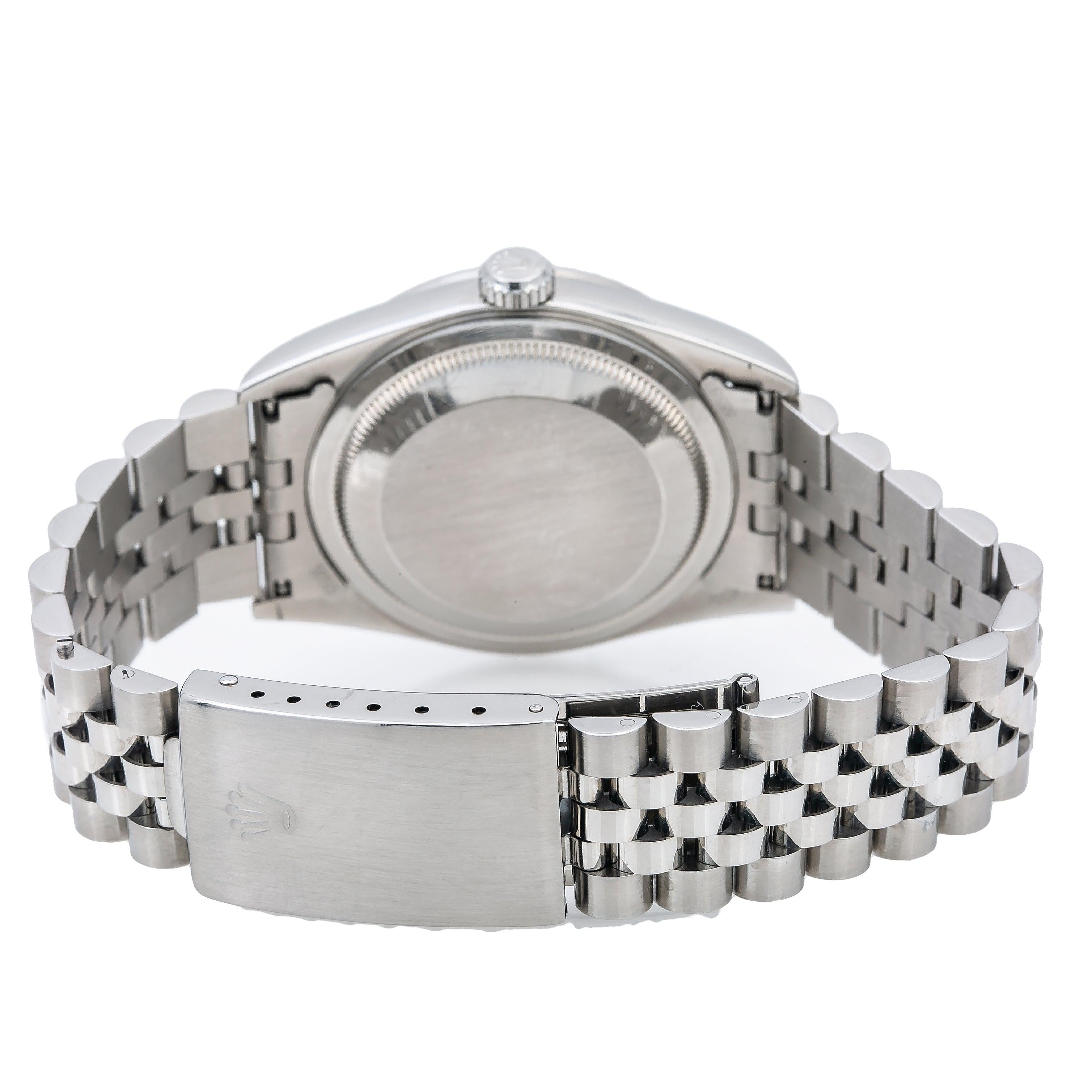 Rolex Datejust 16220 36MM Green Diamond Dial With Stainless Steel Jubilee Bracelet