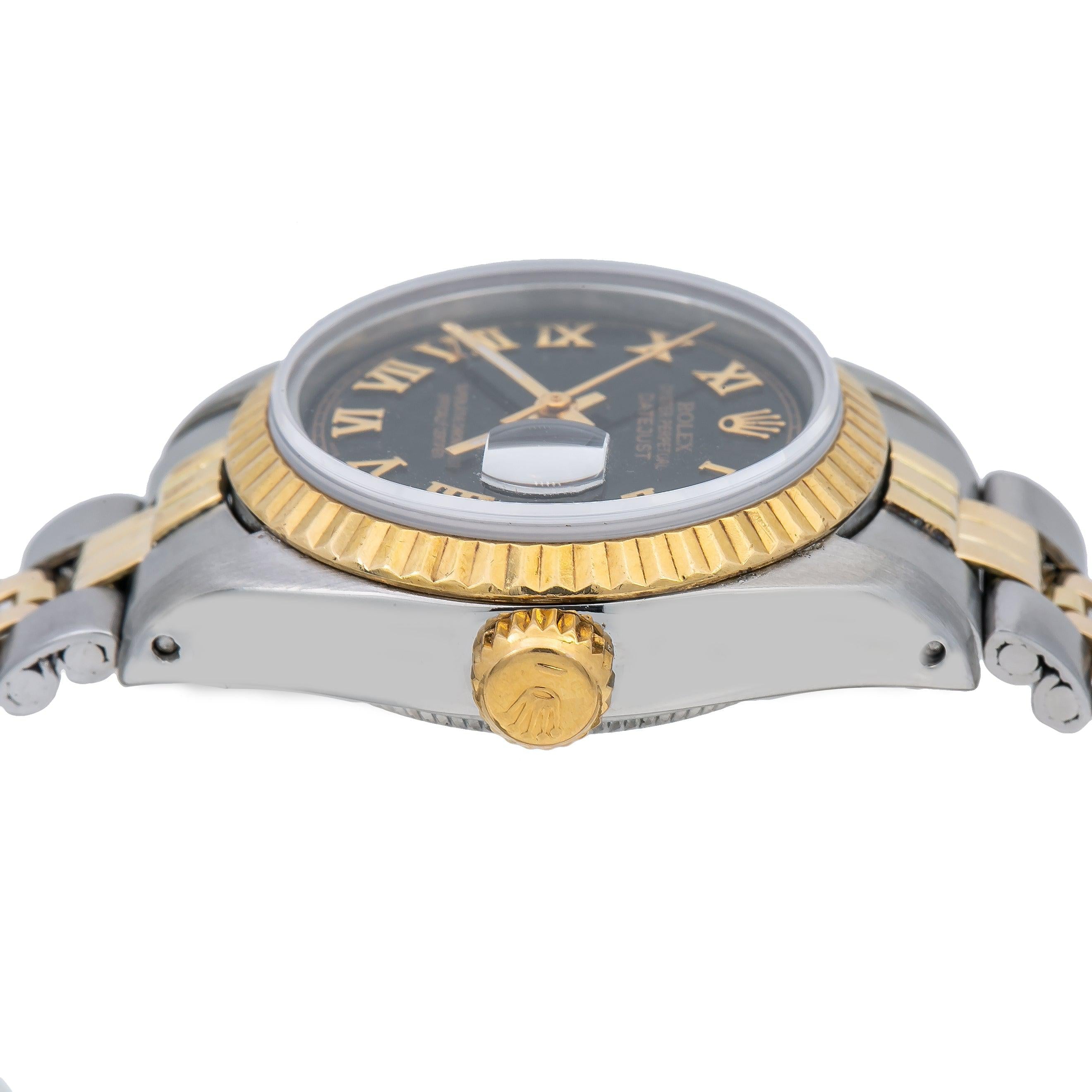 Rolex Lady-Datejust 6917 26MM Black Dial With Two Tone Jubilee Bracelet