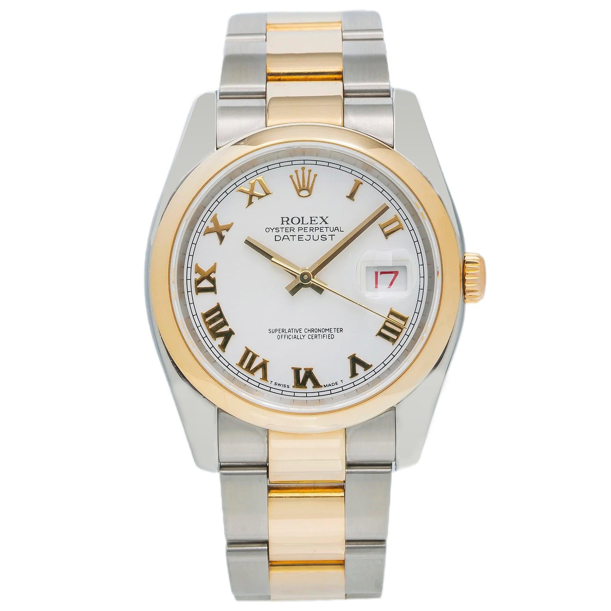 Rolex Datejust 116203 36MM White Dial With Two Tone Oyster Bracelet