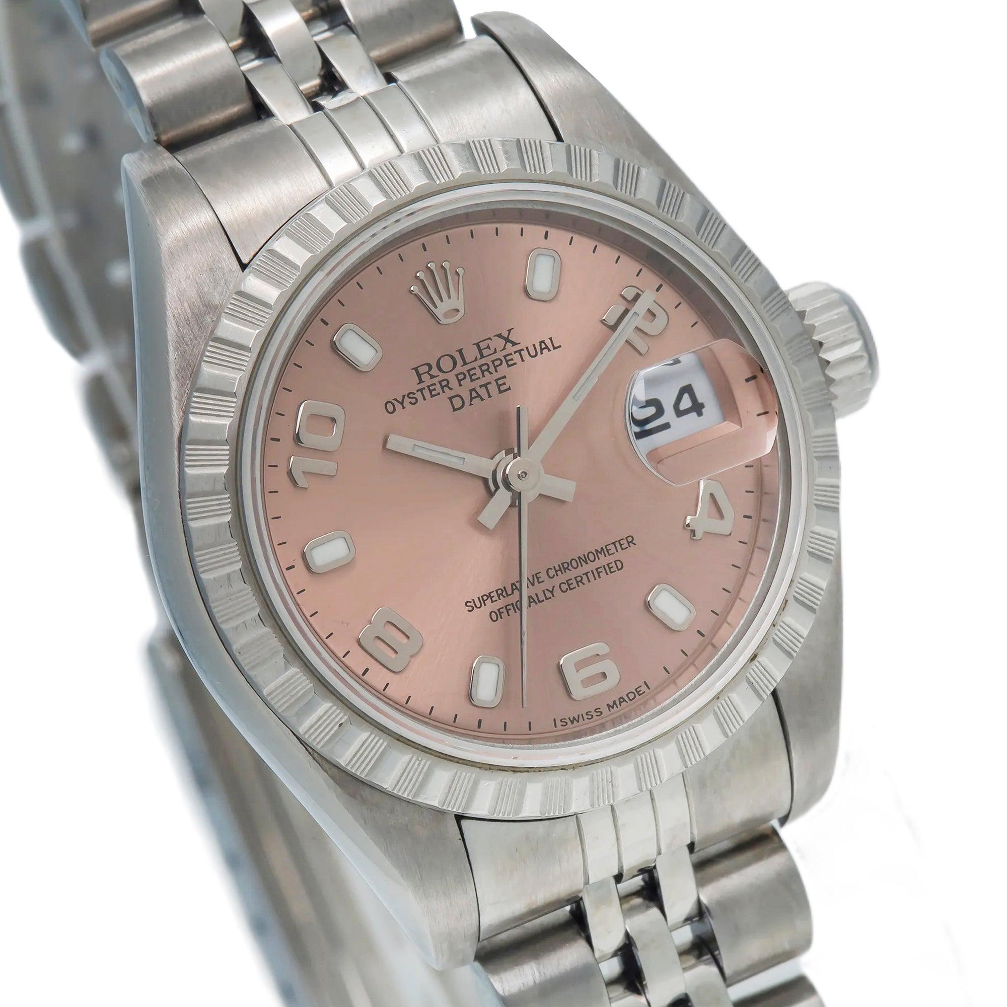 Rolex Oyster Perpetual Lady Date 79240 26MM Rose Gold Dial With Stainless Steel Jubilee Bracelet