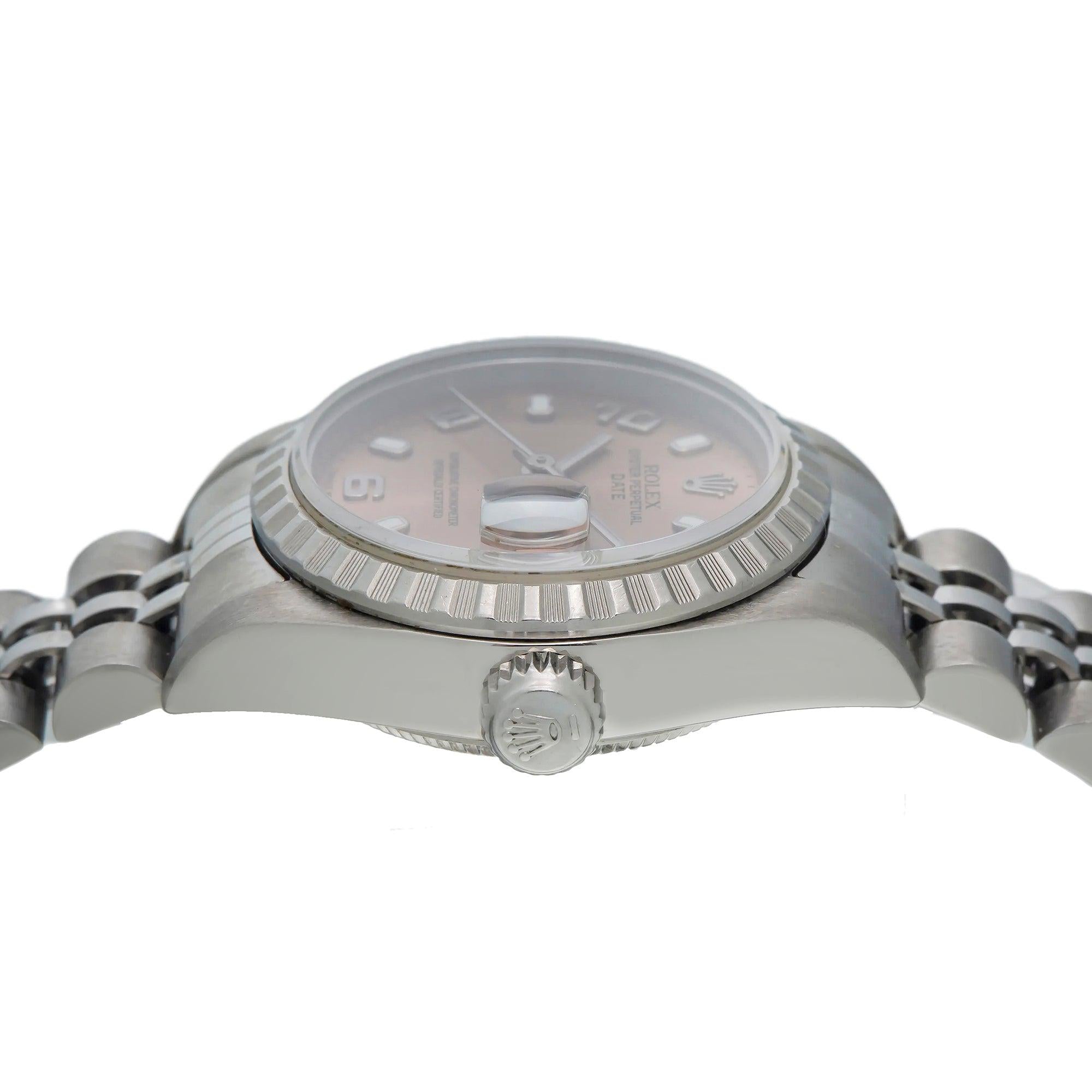 Rolex Oyster Perpetual Lady Date 79240 26MM Rose Gold Dial With Stainless Steel Jubilee Bracelet