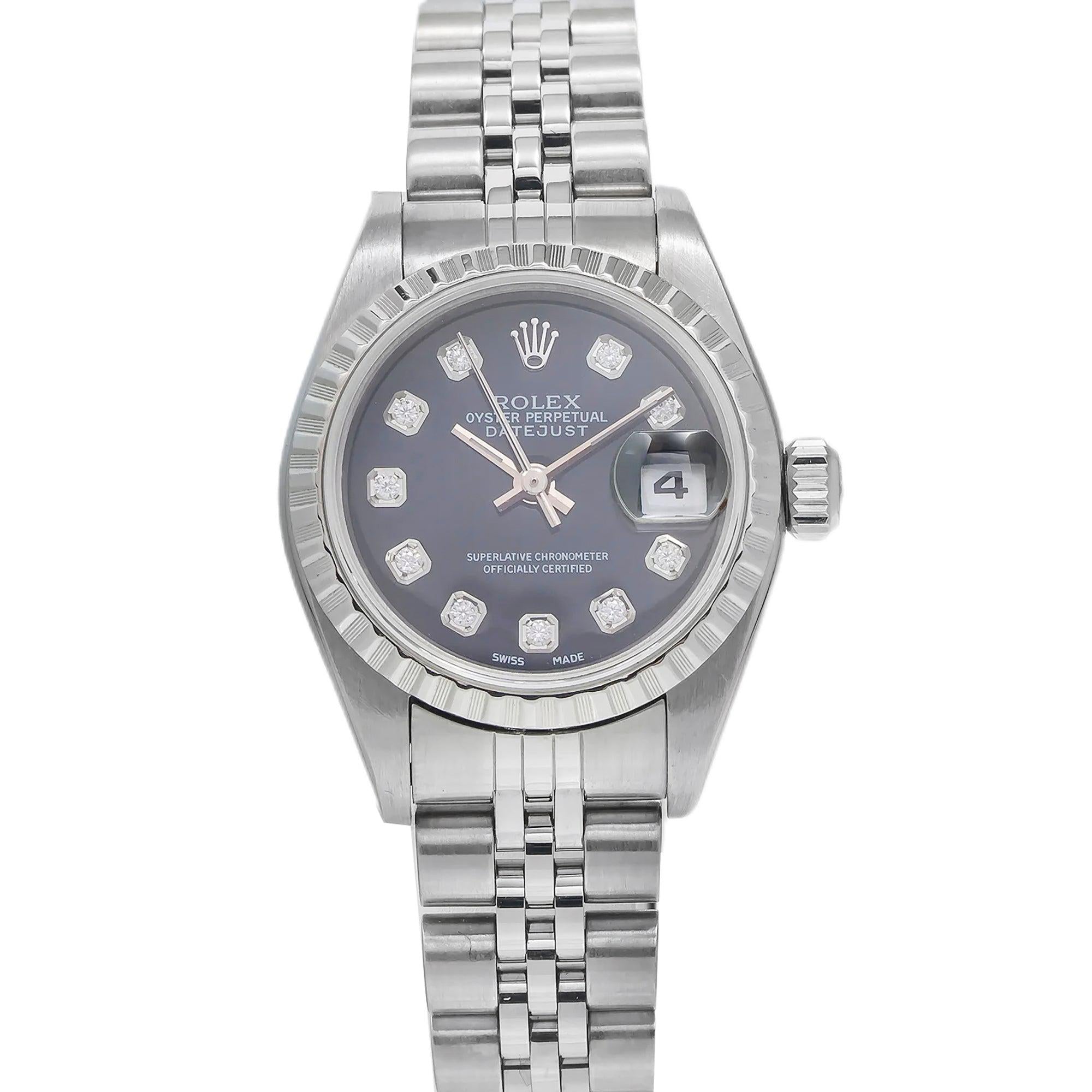 Rolex Datejust 79174 26MM Black Diamond Dial With Stainless Steel Jubilee Bracelet