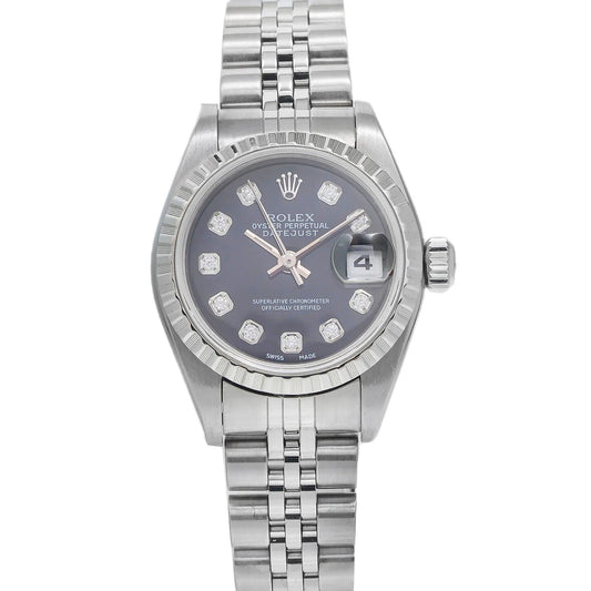 Rolex Datejust 79174 26MM Black Diamond Dial With Stainless Steel Jubilee Bracelet