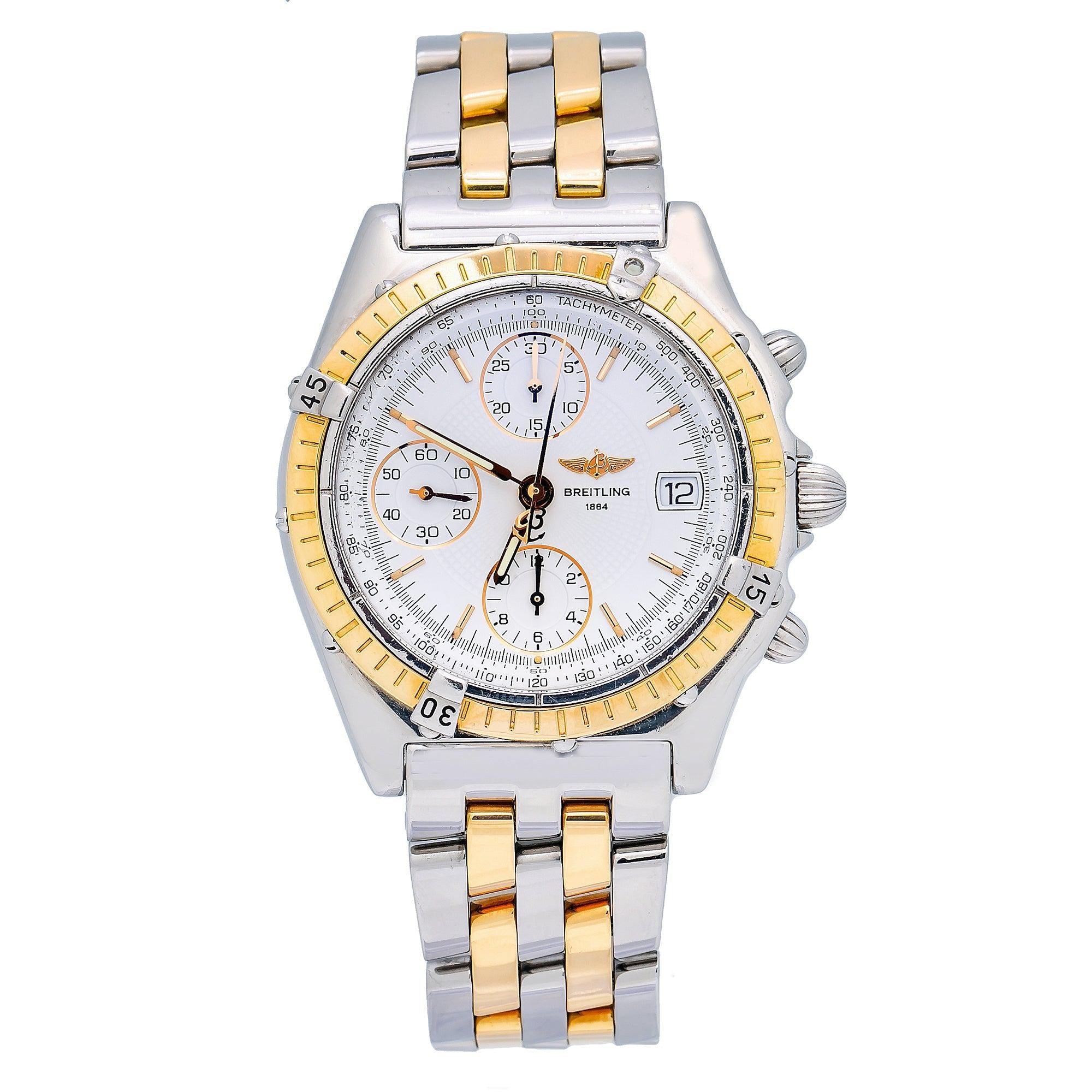 Breitling Chronomat D13050.1 41MM White Dial With Two Tone Bracelet