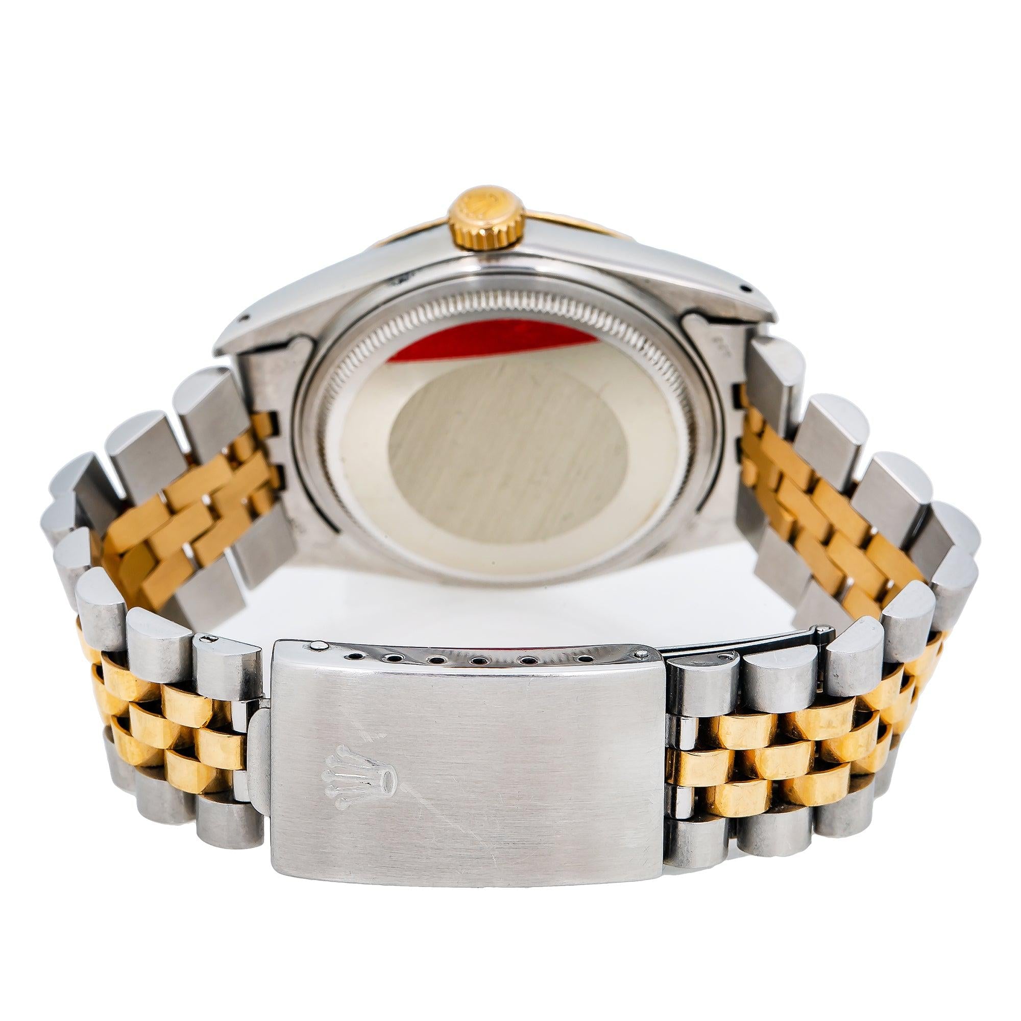 Rolex DateJust 36MM 1601 Flower Turquoise Dial With Two Tone Jubilee Bracelet