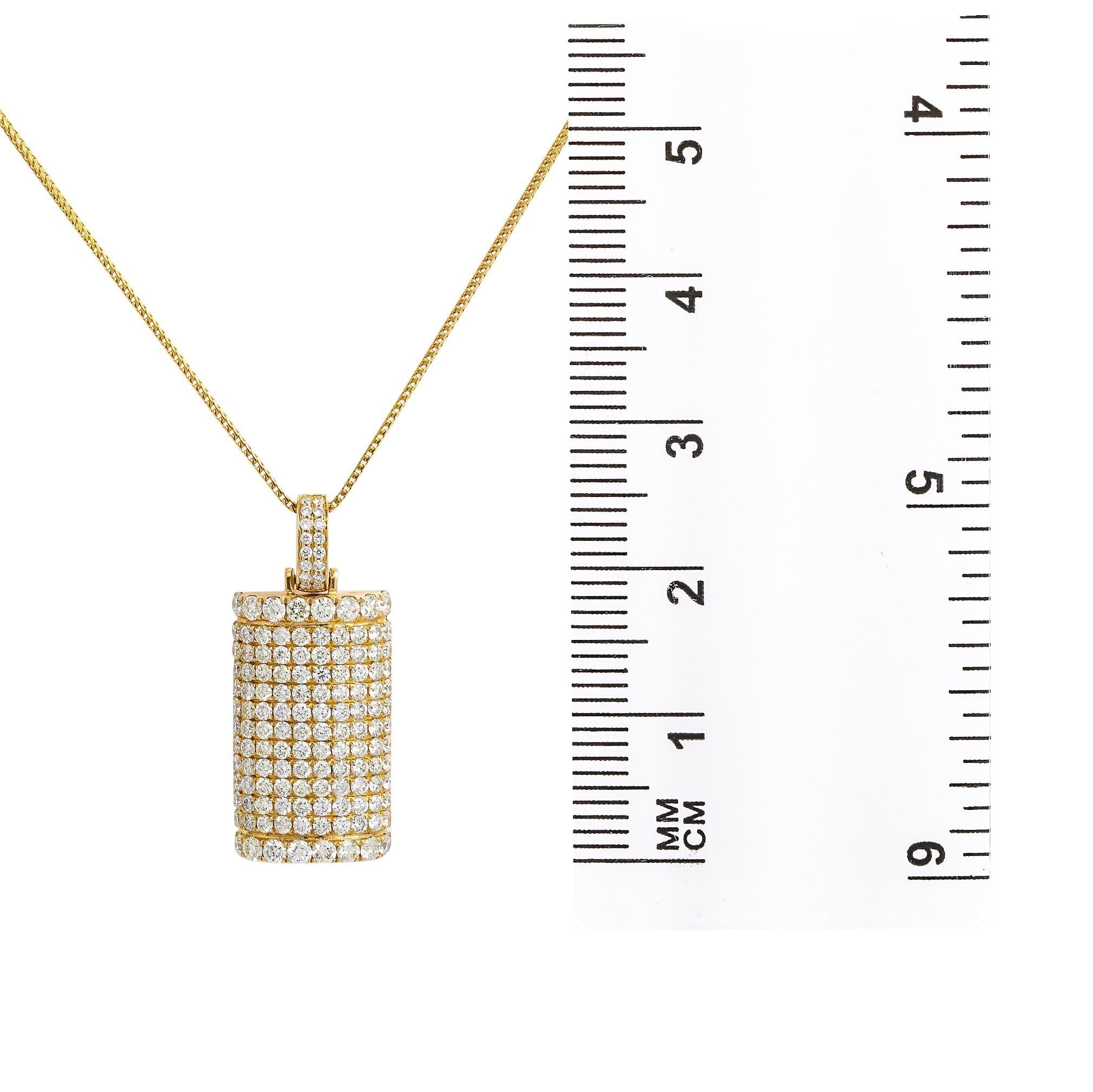 Unisex 14K Yellow Gold Pendant with 2.47 CT Diamonds