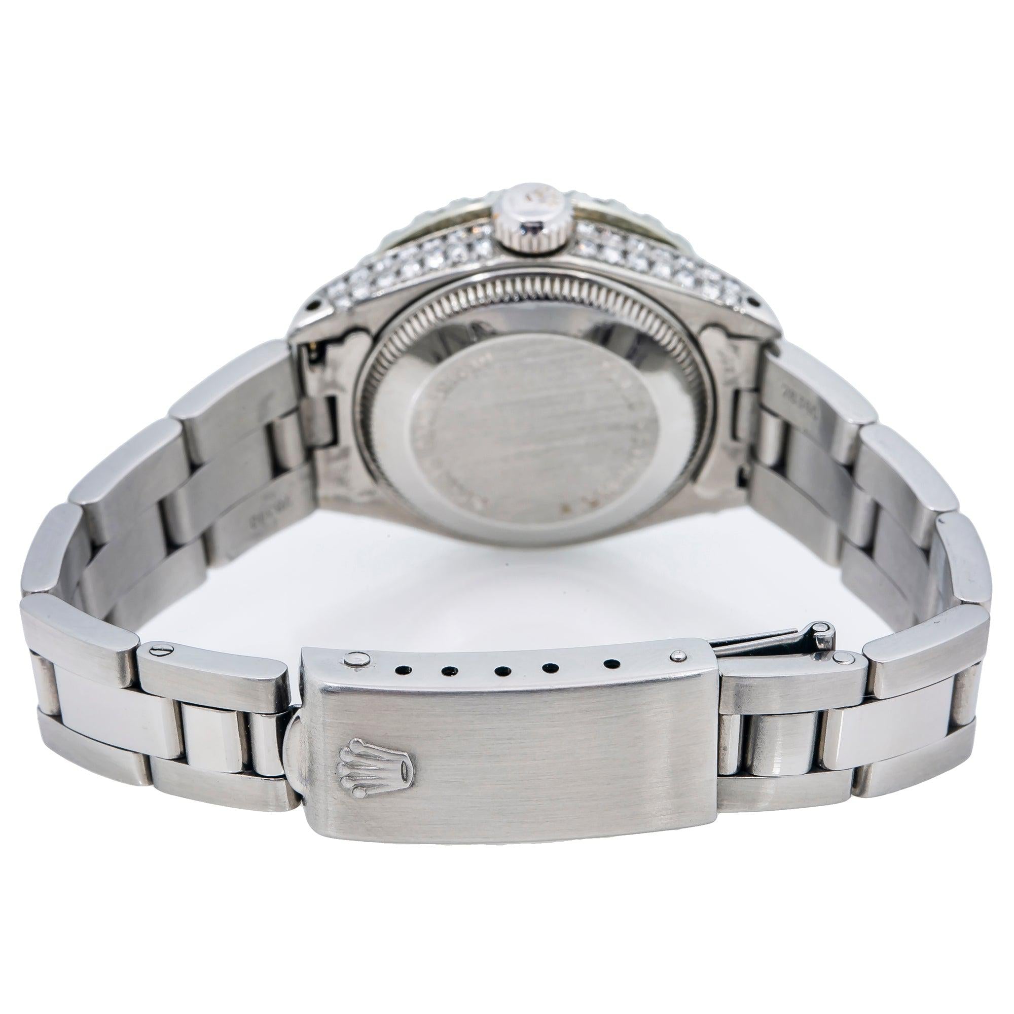 Rolex Datejust 26MM Pink MOP Diamond Dial Stainless Steel Oyster Bracelet