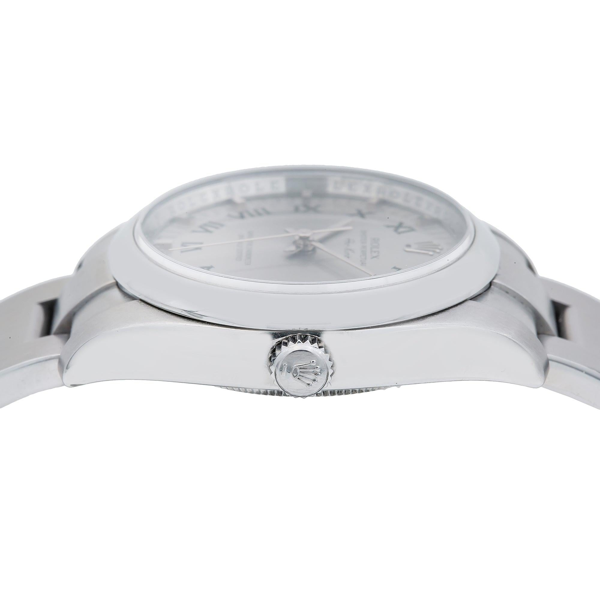 Rolex Oyster Perpetual Air King 114200 34MM Silver Dial With Stainless Steel Oyster Bracelet