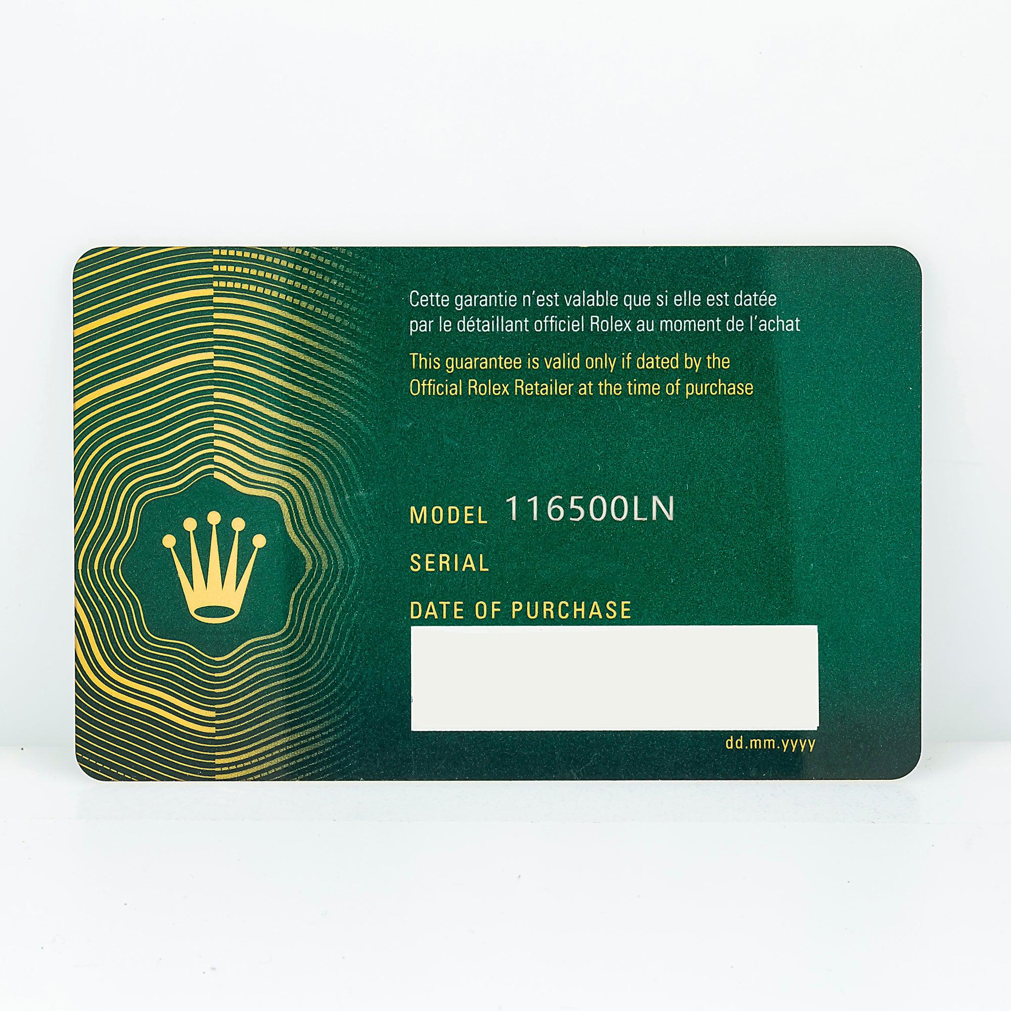 Rolex Cosmograph Daytona 116500LN 40MM White Panda Dial