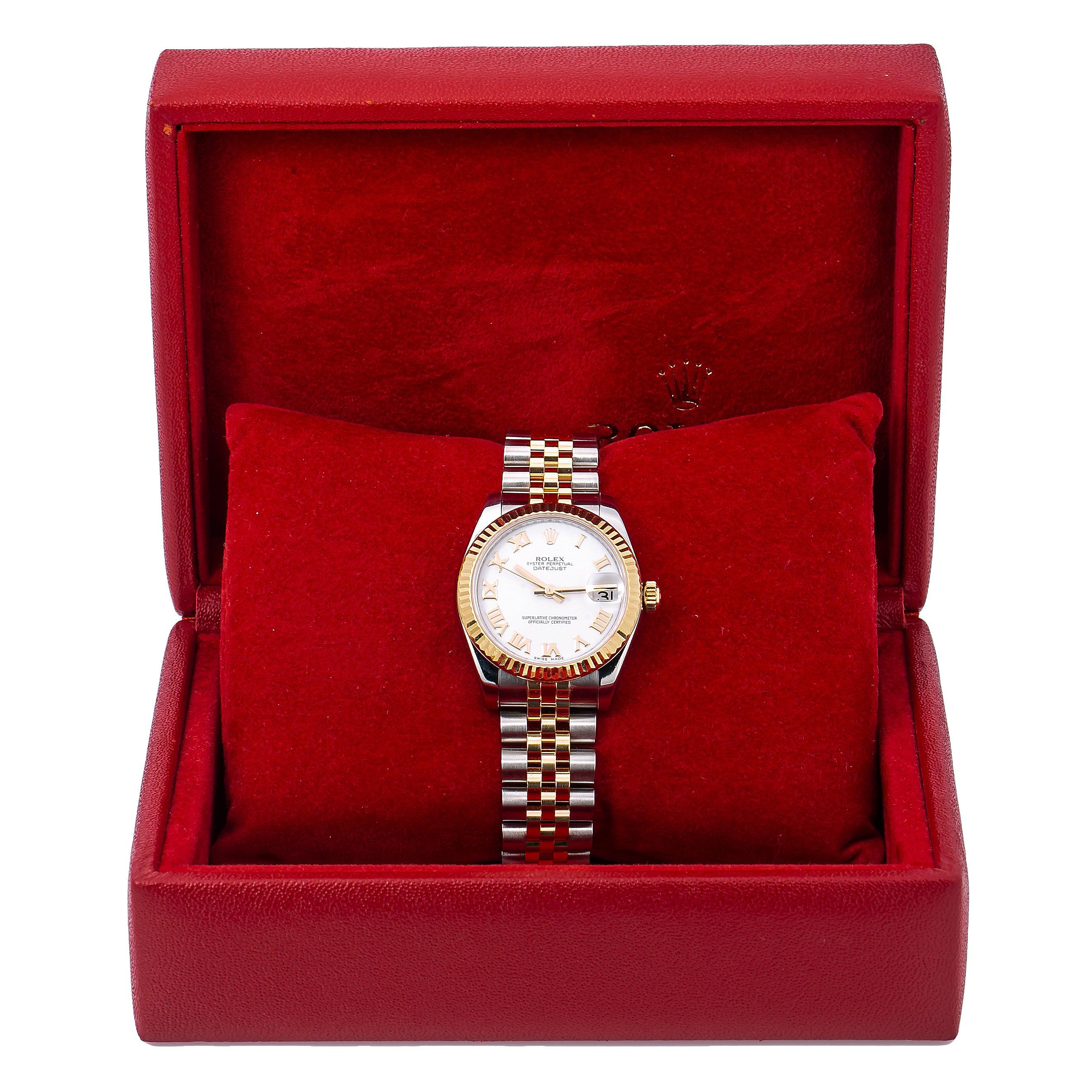 Rolex Datejust 178243 31MM White Dial With Two Tone Bracelet