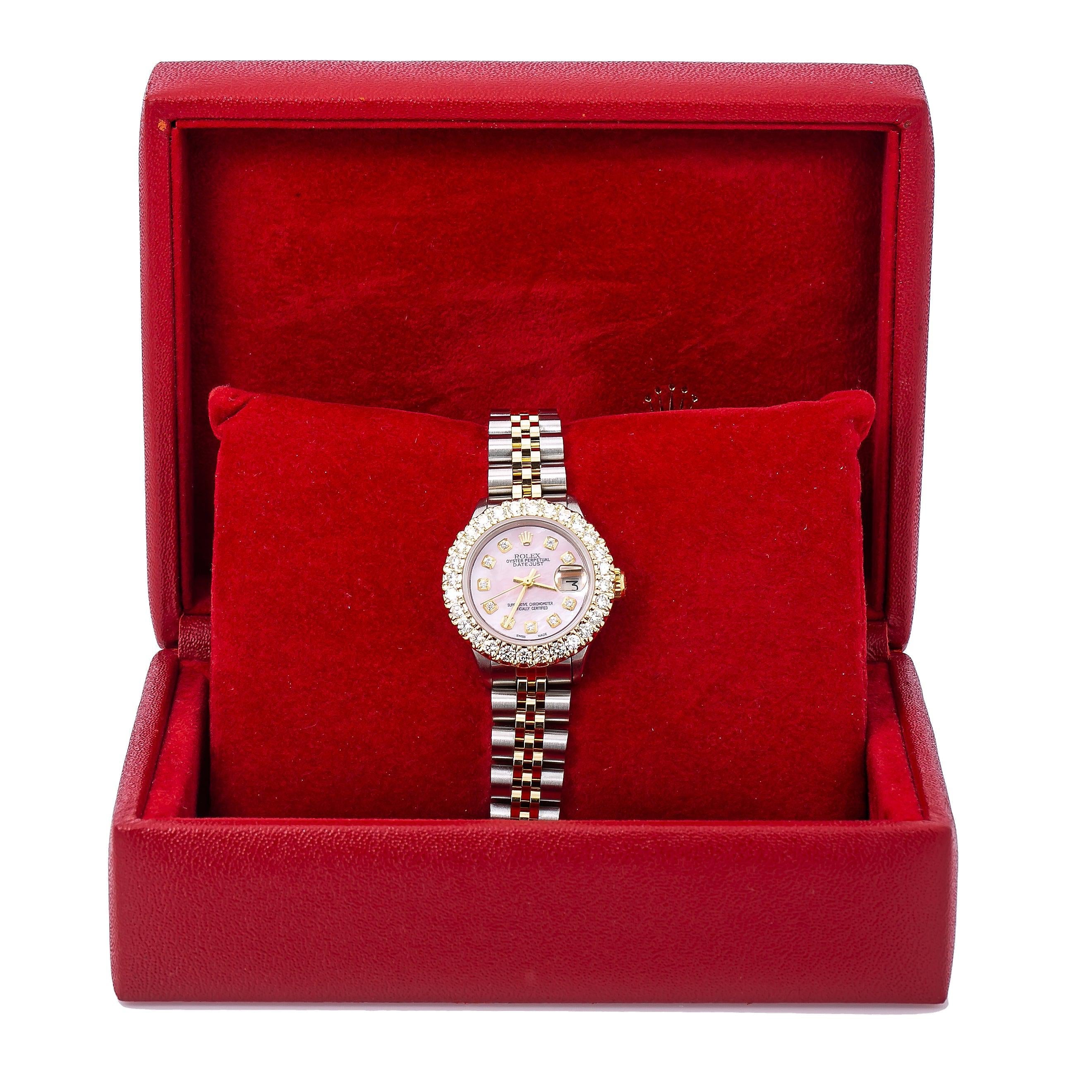 Rolex Datejust 6917 26MM Pink Diamond Dial With Two Tone Bracelet