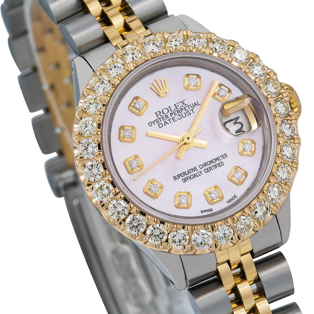 Rolex Datejust 6917 26MM Pink Diamond Dial With Two Tone Bracelet
