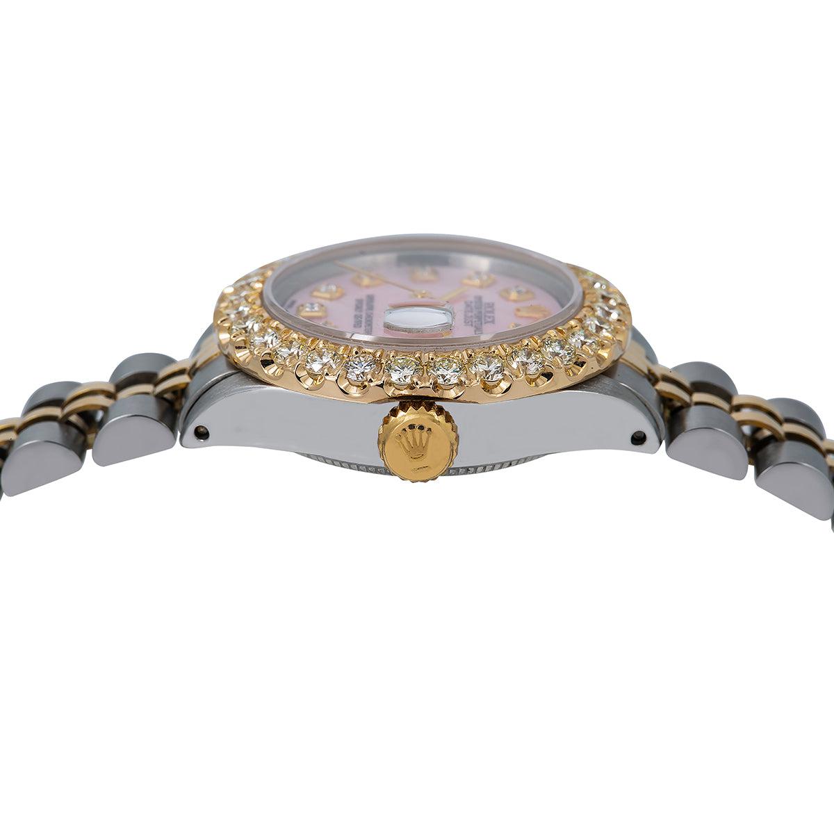 Rolex Datejust 6917 26MM Pink Diamond Dial With Two Tone Bracelet