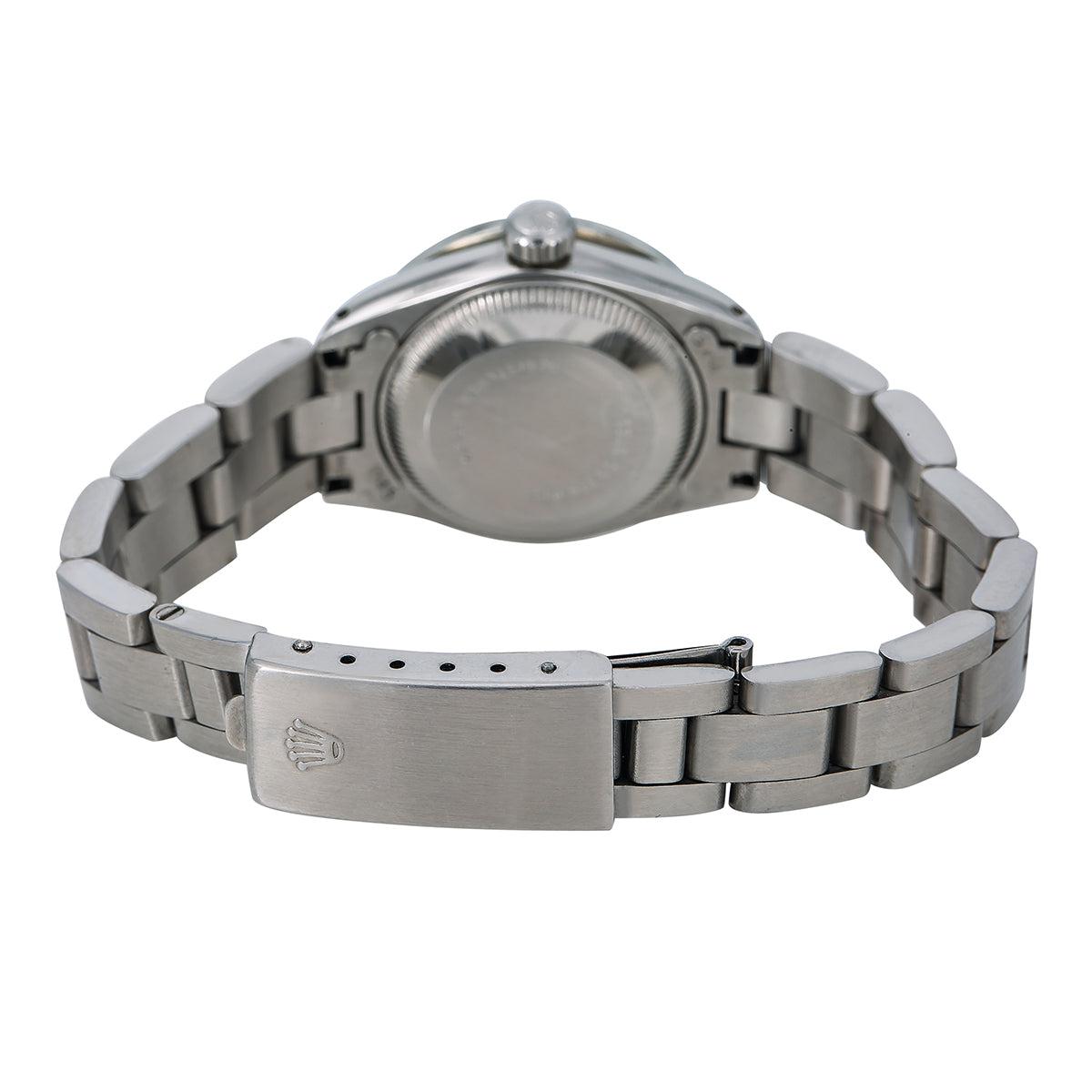 Rolex Oyster Perpetual Ladies Diamond Watch, DateJust 6924 26mm, Pink Diamond Dial With Stainless Steel Bracelet