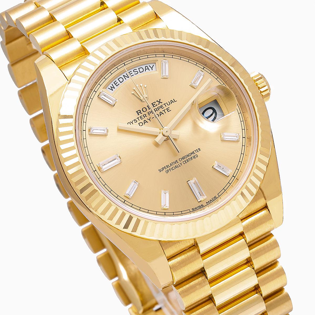 Rolex Day-Date 228238 40MM Champagne Dial With Yellow Gold Bracelet