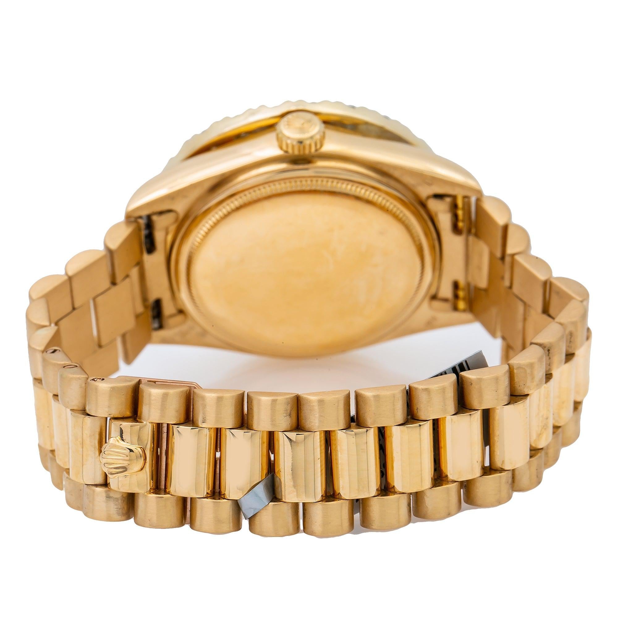 Day-Date 18038 36MM Green Diamond Dial With Yellow Gold President Bracelet 5.5 CT