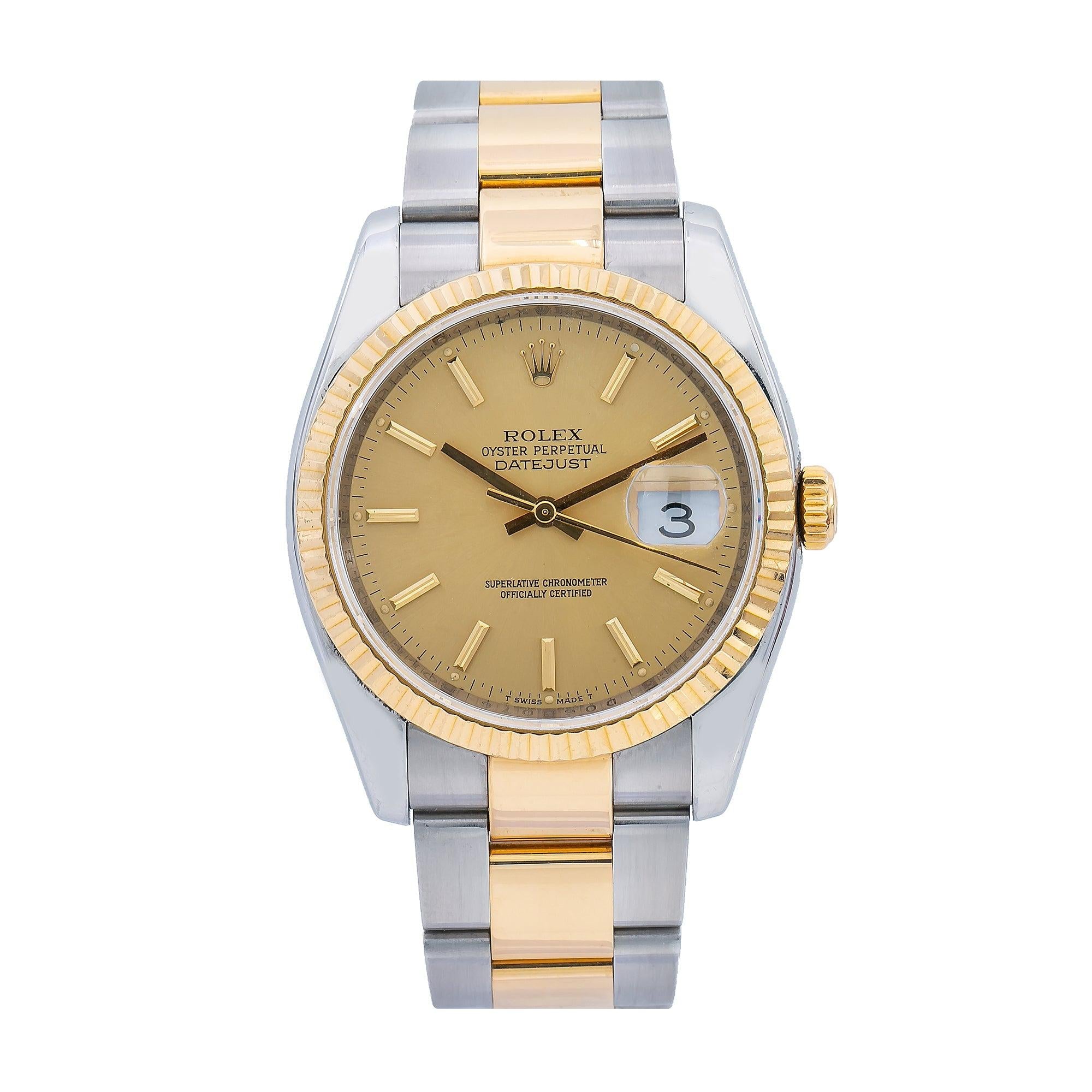 Rolex Datejust 116233 36MM Champagne Dial With Two Tone Oyster Bracelet