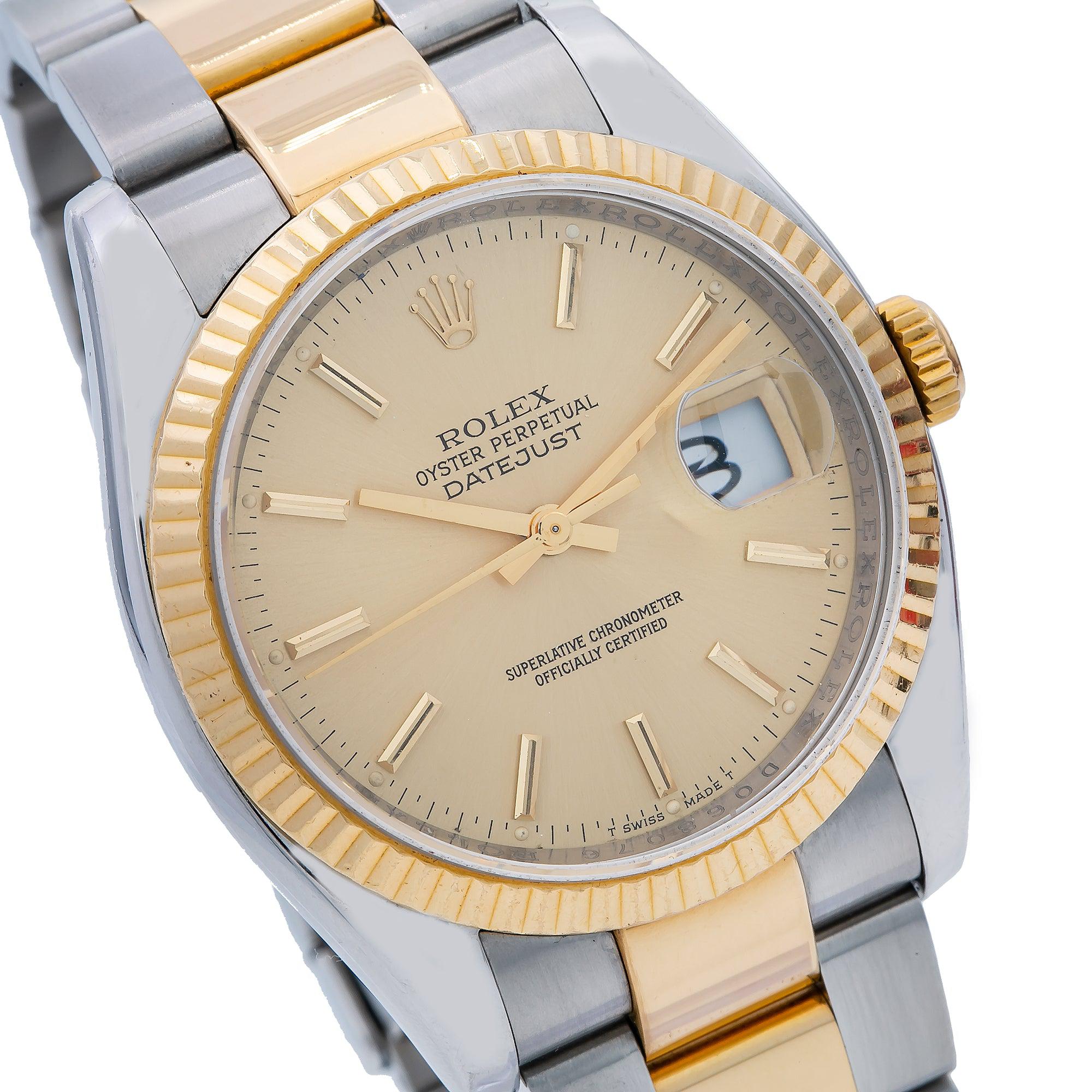 Rolex Datejust 116233 36MM Champagne Dial With Two Tone Oyster Bracelet