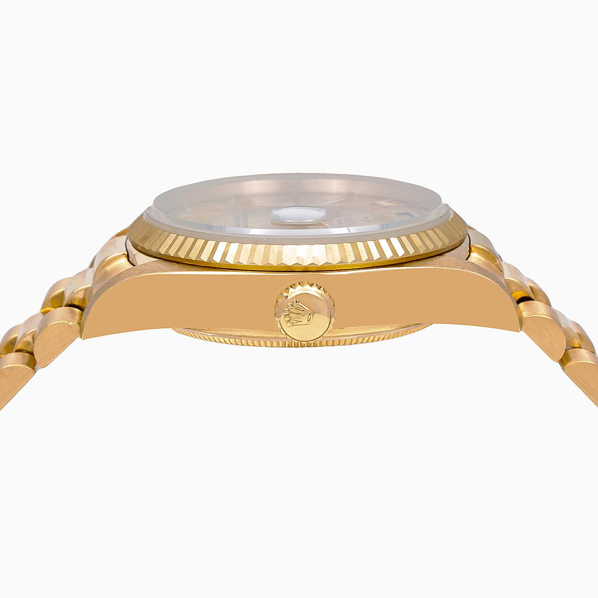 Rolex Day-Date 18038 36MM Champagne Dial With President Yellow Gold Bracelet