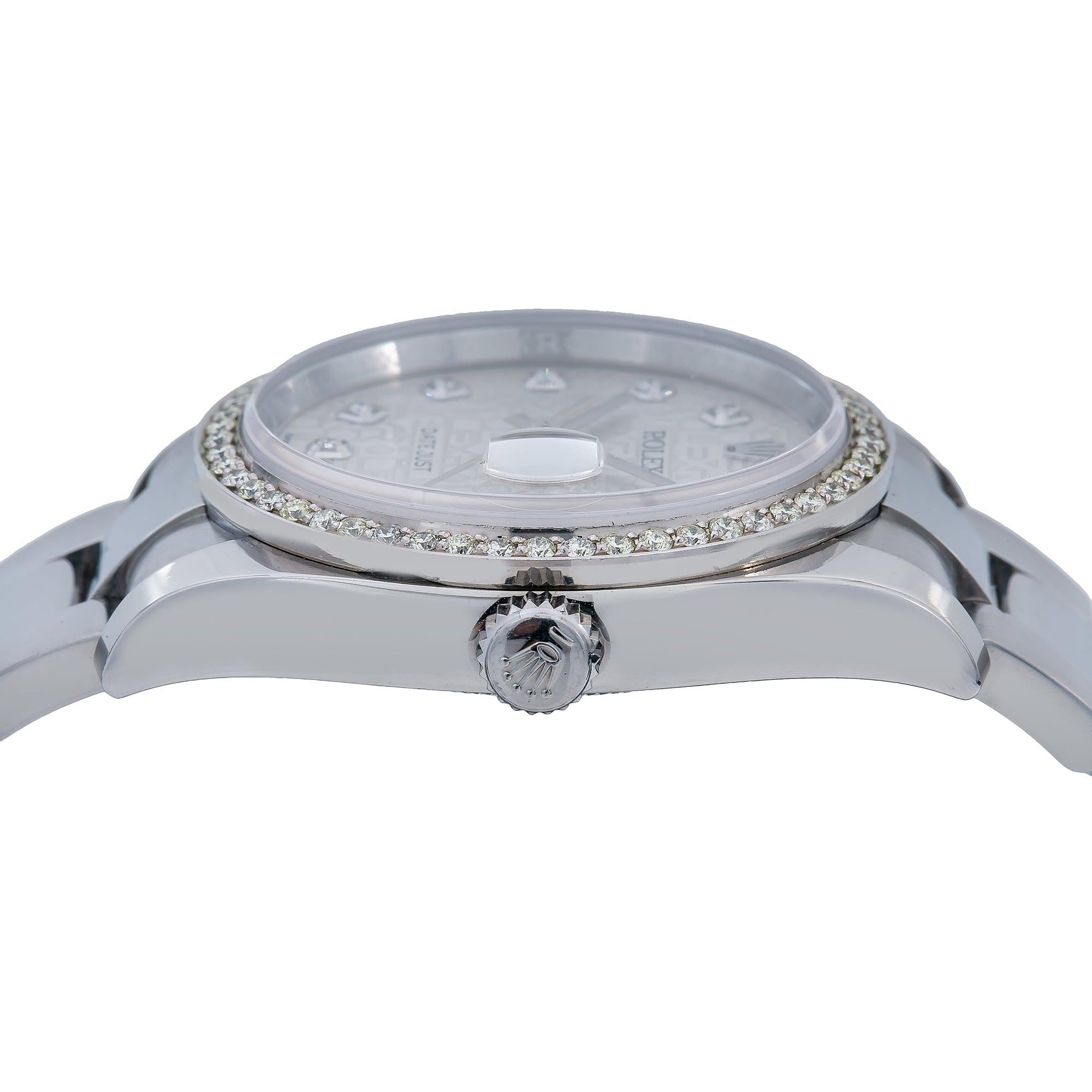 Rolex Datejust 116200 36MM Silver Diamond Dial With 1.25 CT Diamonds
