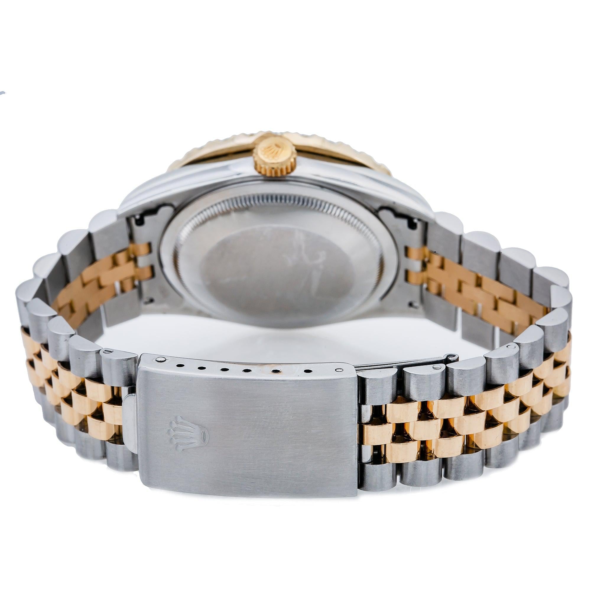 Rolex Datejust 16233 36MM Blue Diamond Dial With Two Tone Jubilee Bracelet