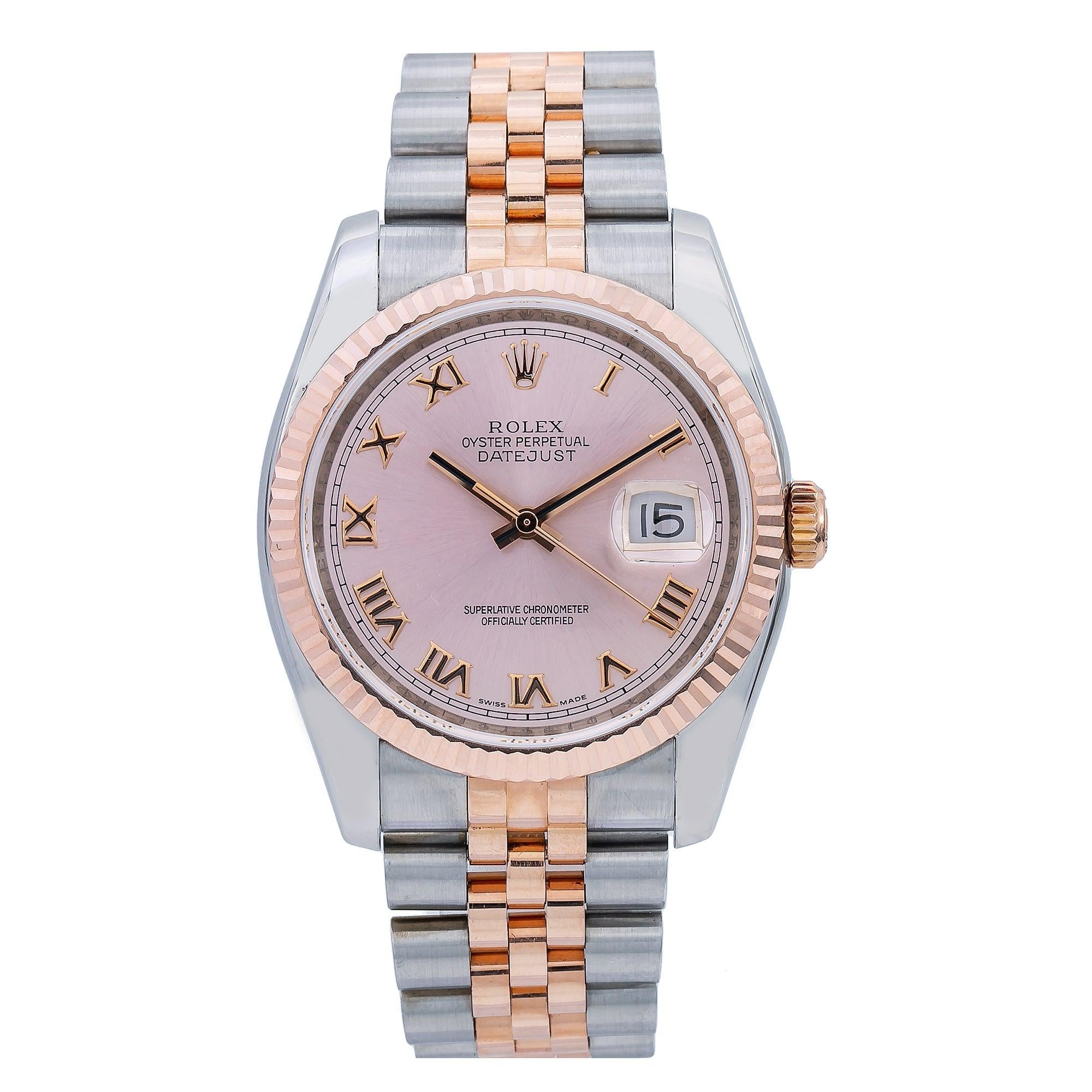 Rolex Datejust 116231 36MM Pink Dial With Two Tone Jubilee Bracelet