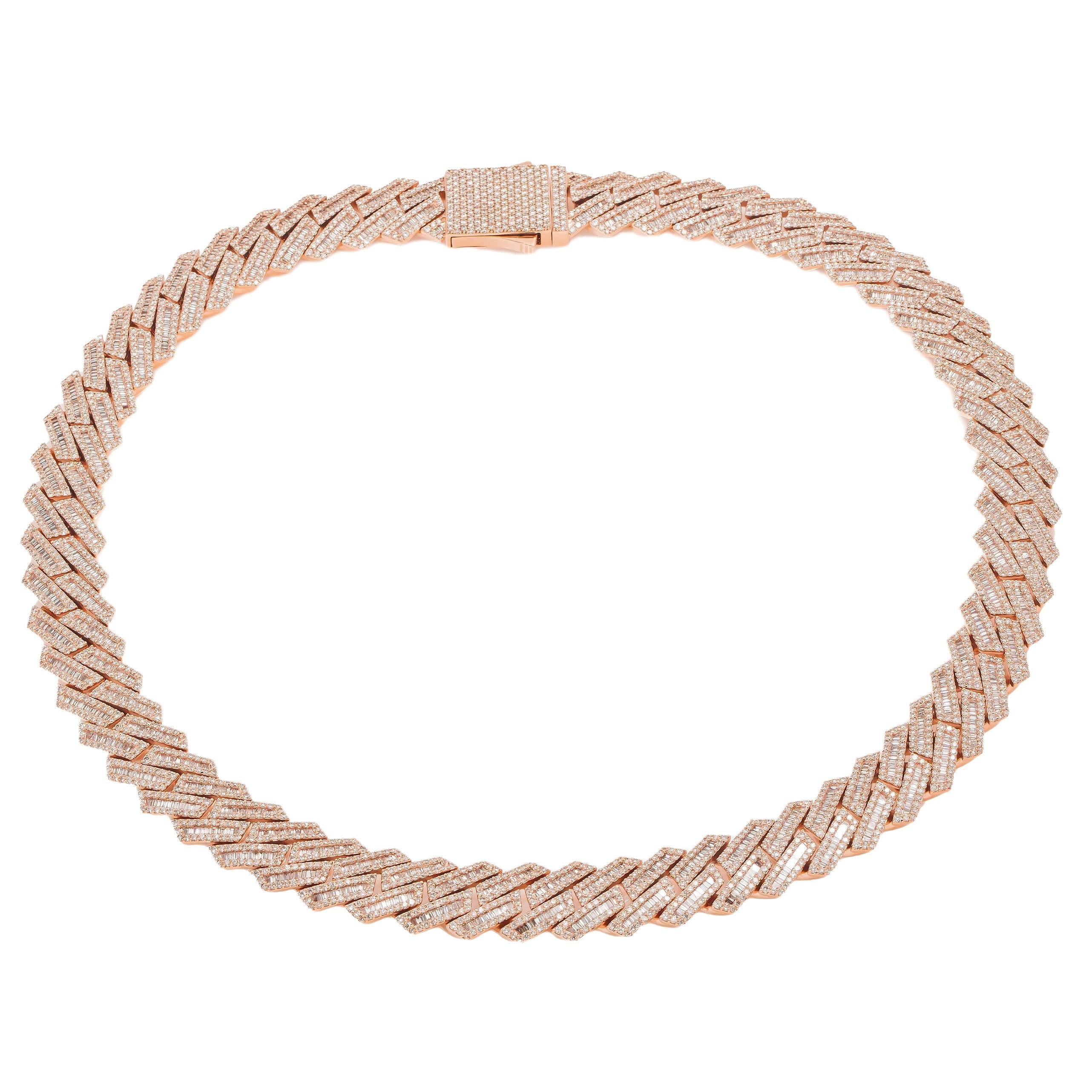 10K GOLD DIAMOND 22" CUBAN LINK CHAIN 35.04 CT