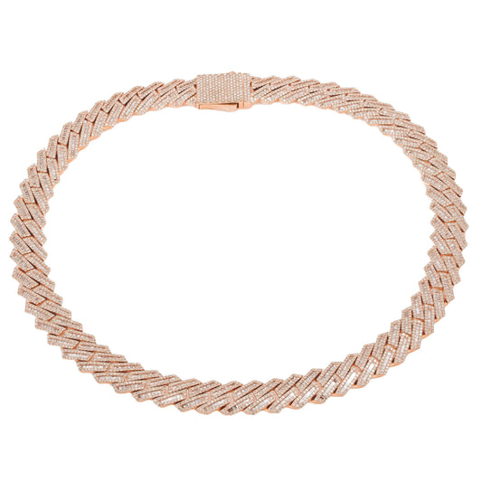 10K GOLD DIAMOND 22" CUBAN LINK CHAIN 35.04 CT