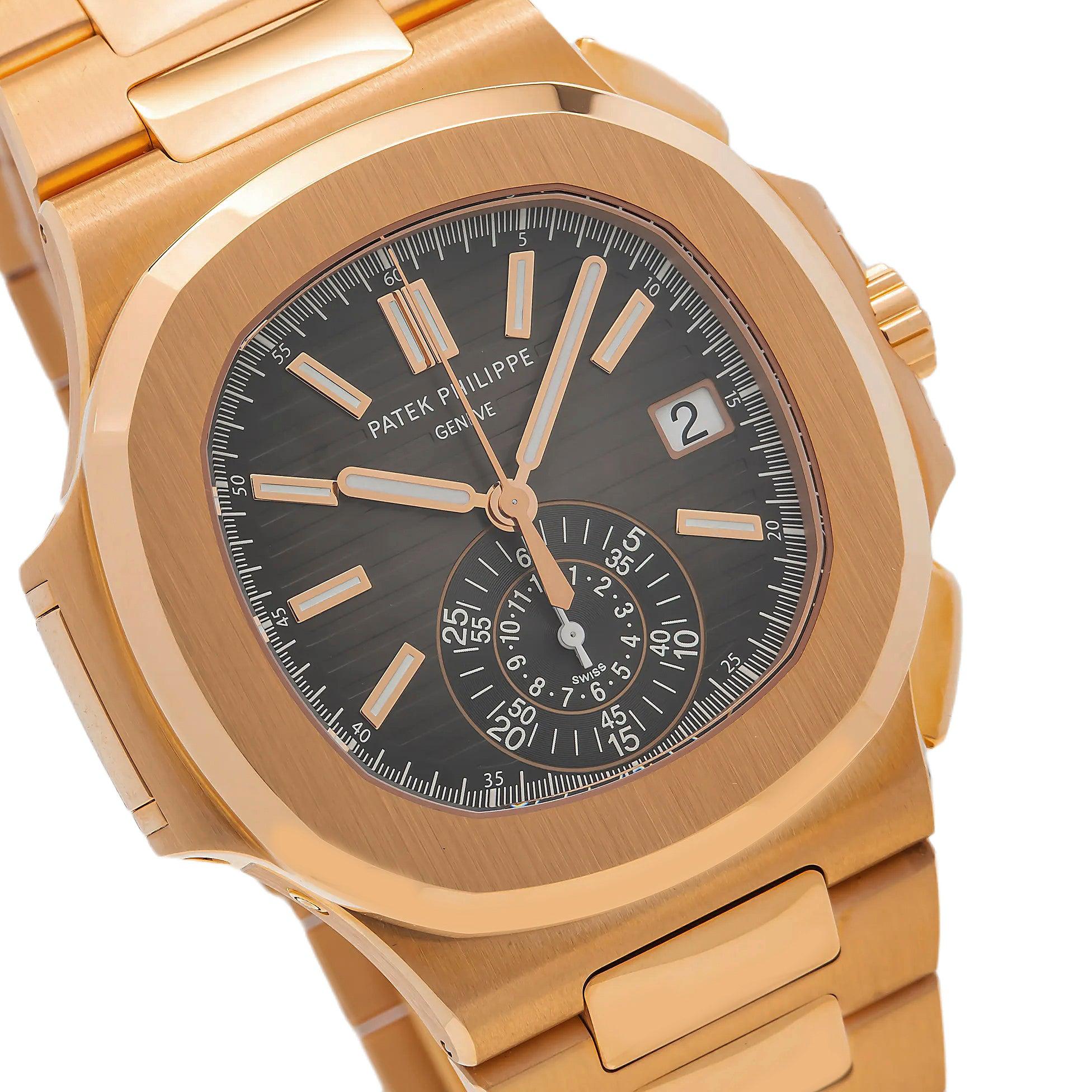 Patek Philippe Nautilus 5980/1R-001 40.5MM Black Dial With Rose Gold Bracelet