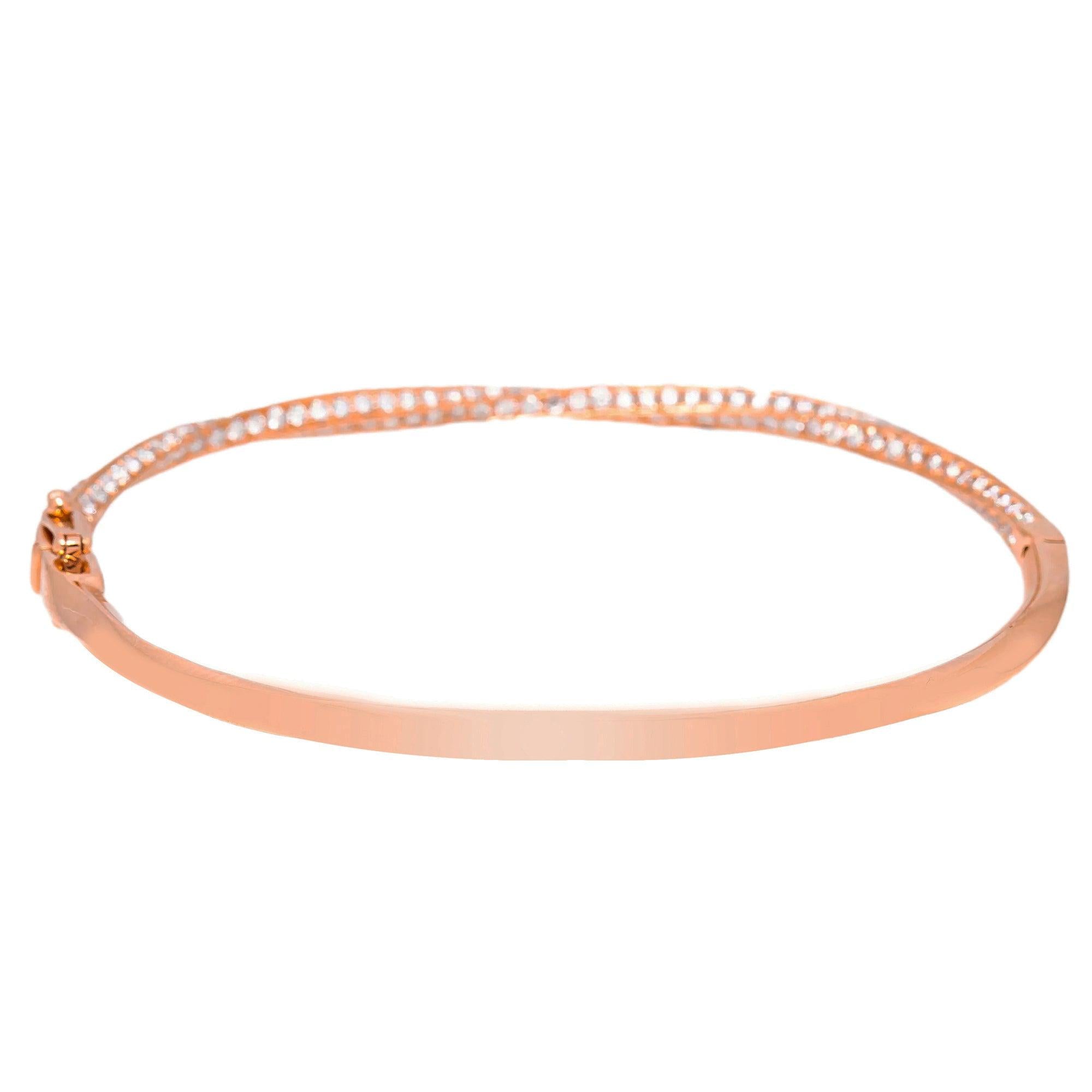 18K ROSE GOLD LADIES BRACELET WITH 3.07 CT DIAMONDS