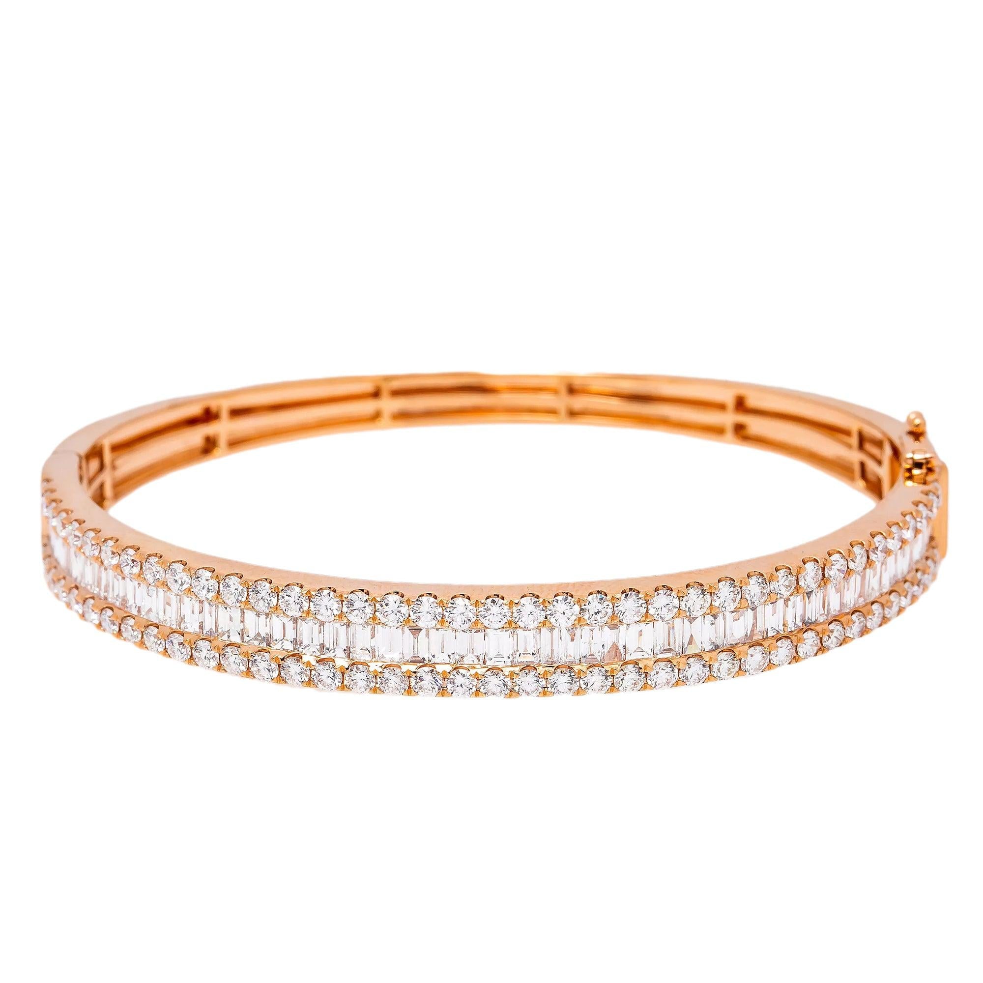 18K ROSE GOLD LADIES BRACELET WITH 5.04 CT DIAMONDS