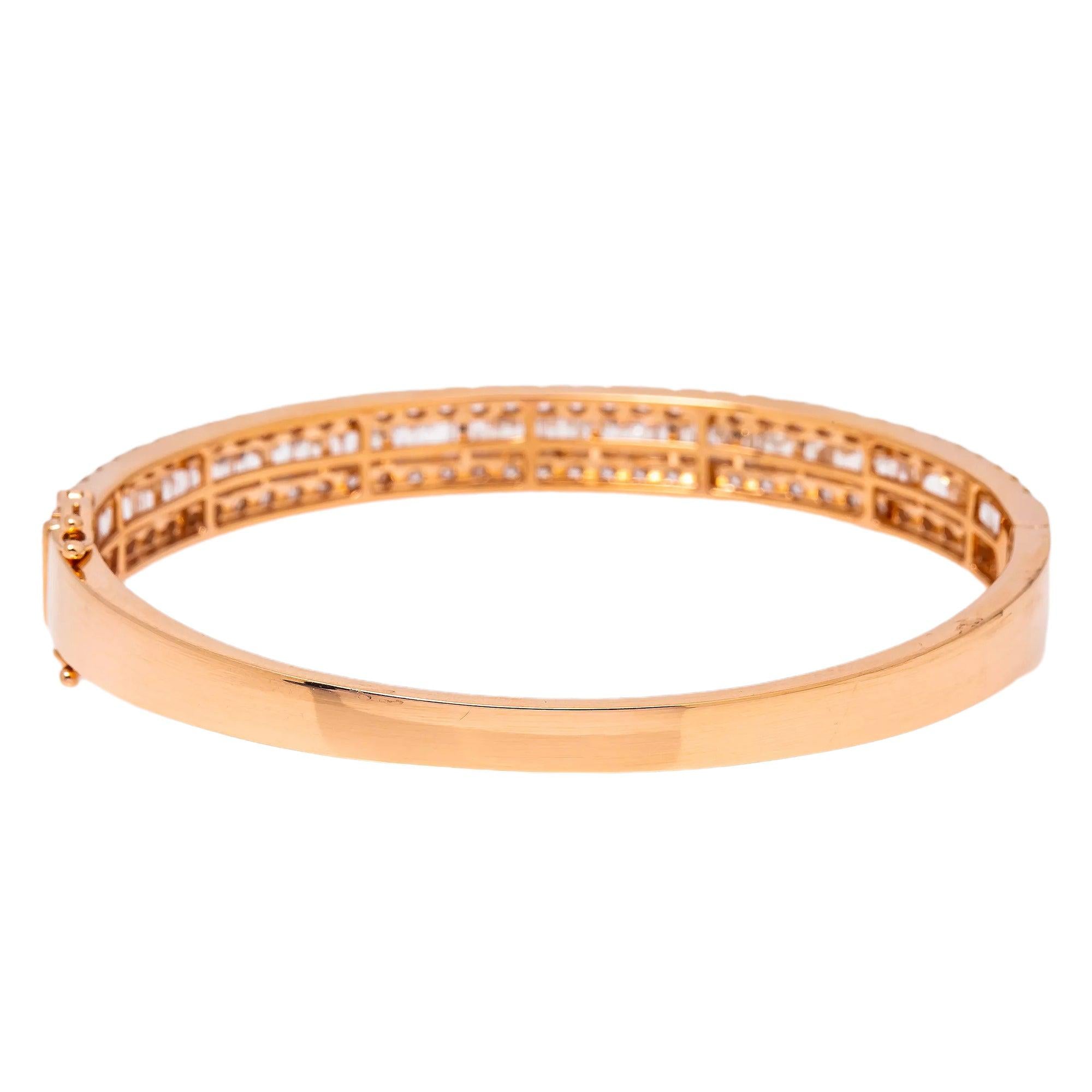 18K ROSE GOLD LADIES BRACELET WITH 5.04 CT DIAMONDS