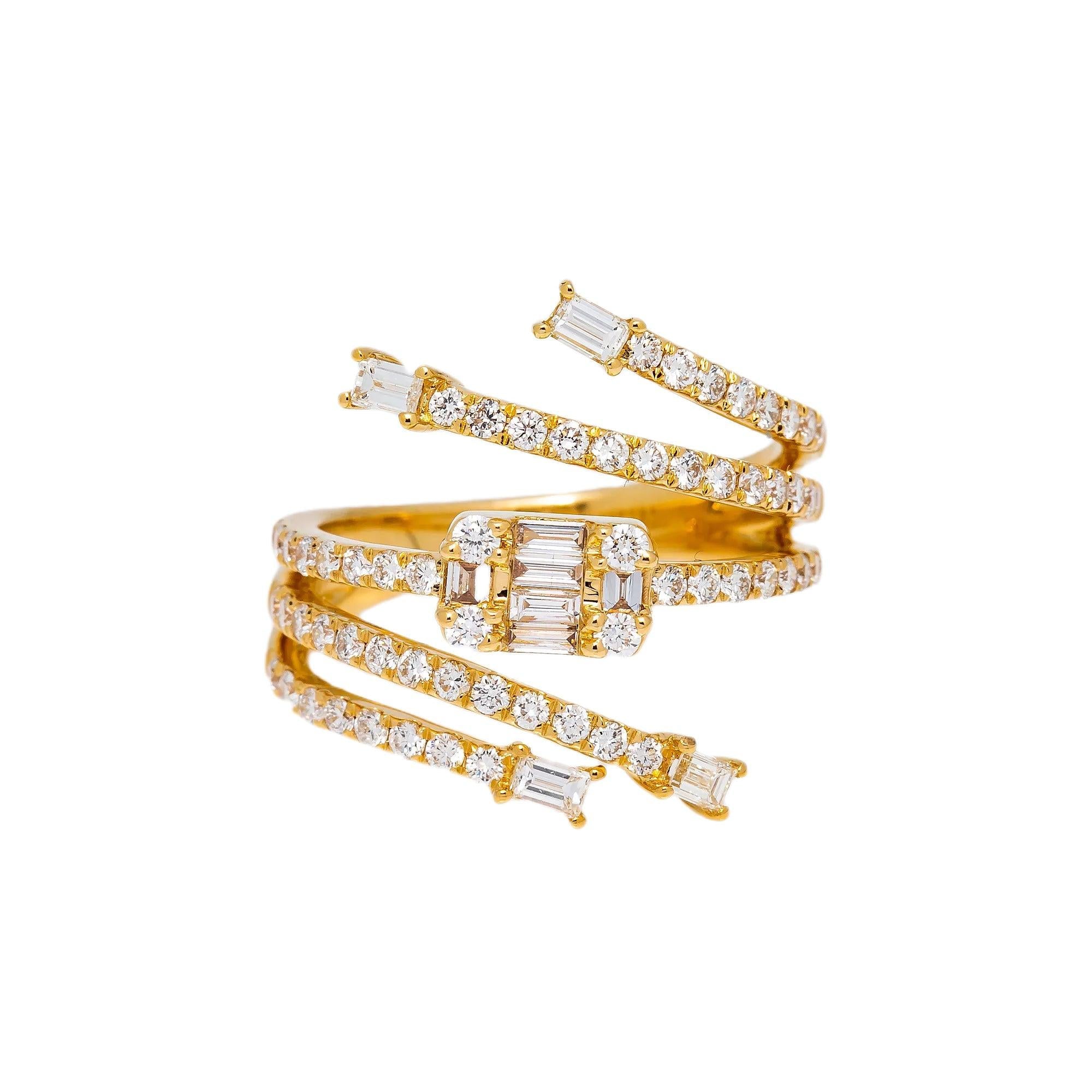 18K YELLOW GOLD LADIES RING WITH 2.21 CT DIAMONDS