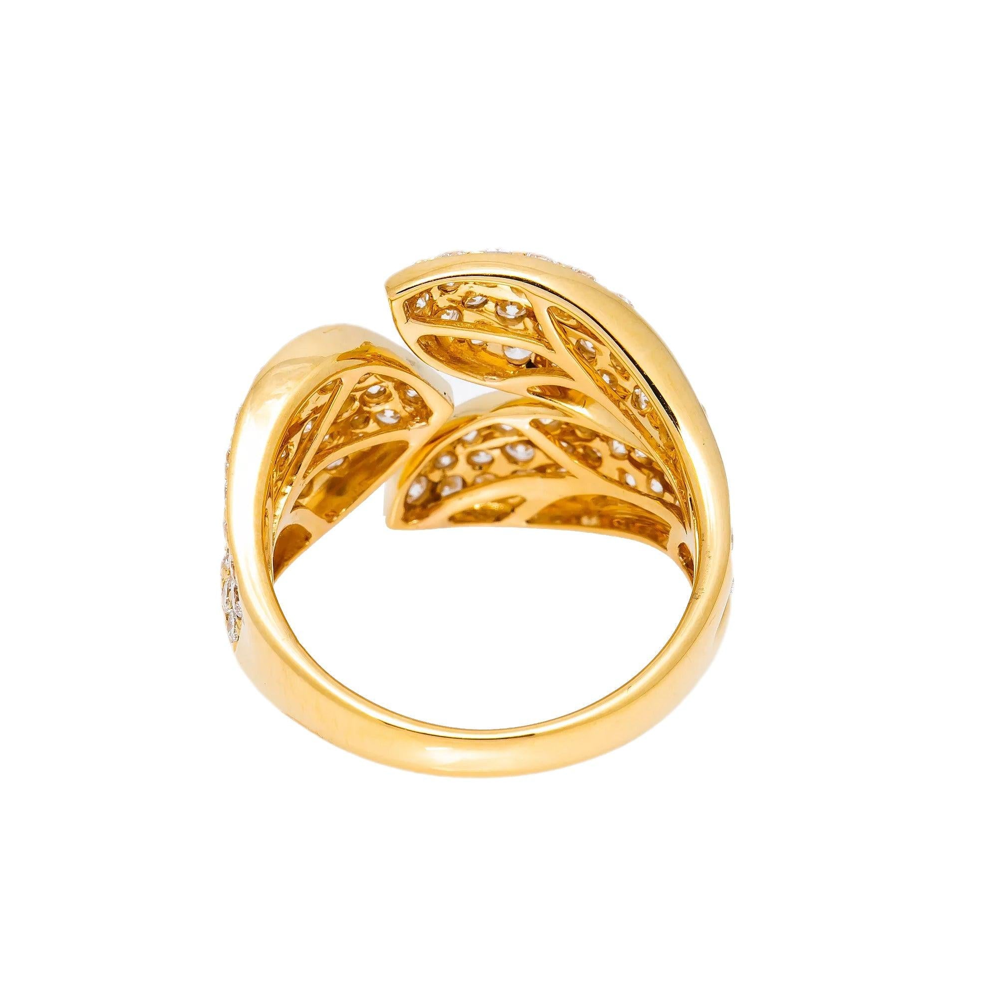 18K YELLOW GOLD LADIES RING WITH 2.00 CT DIAMONDS