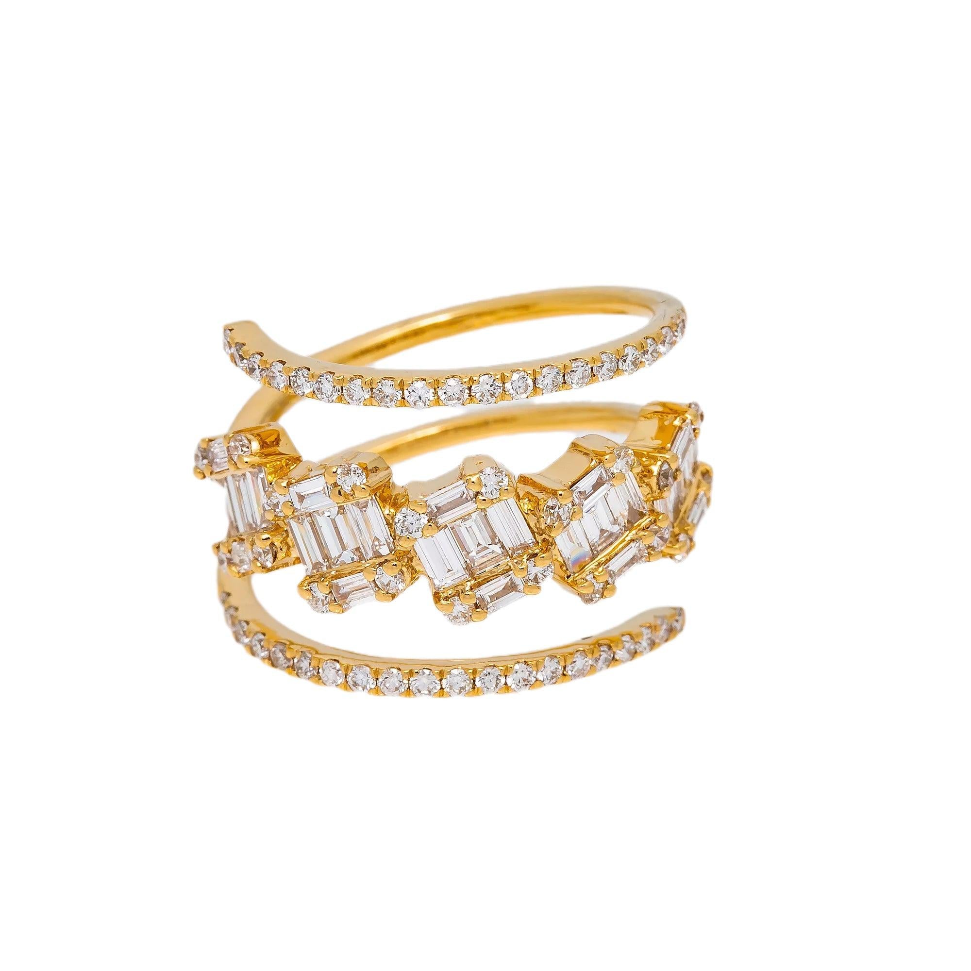 18K YELLOW GOLD LADIES RING WITH 2.28 CT DIAMONDS