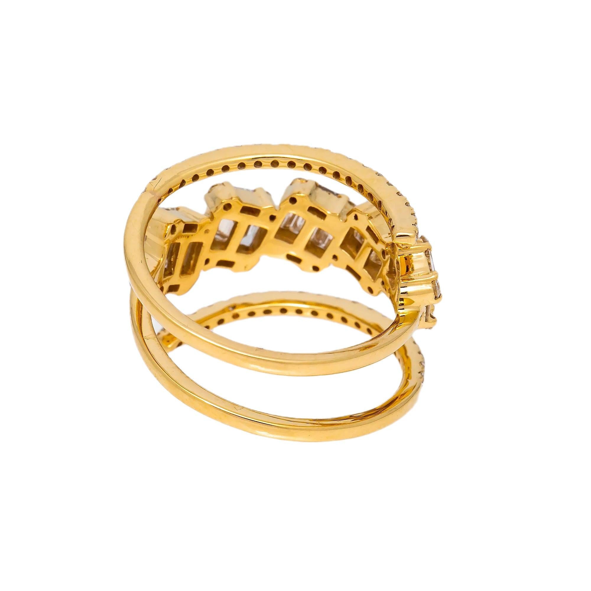 18K YELLOW GOLD LADIES RING WITH 2.28 CT DIAMONDS