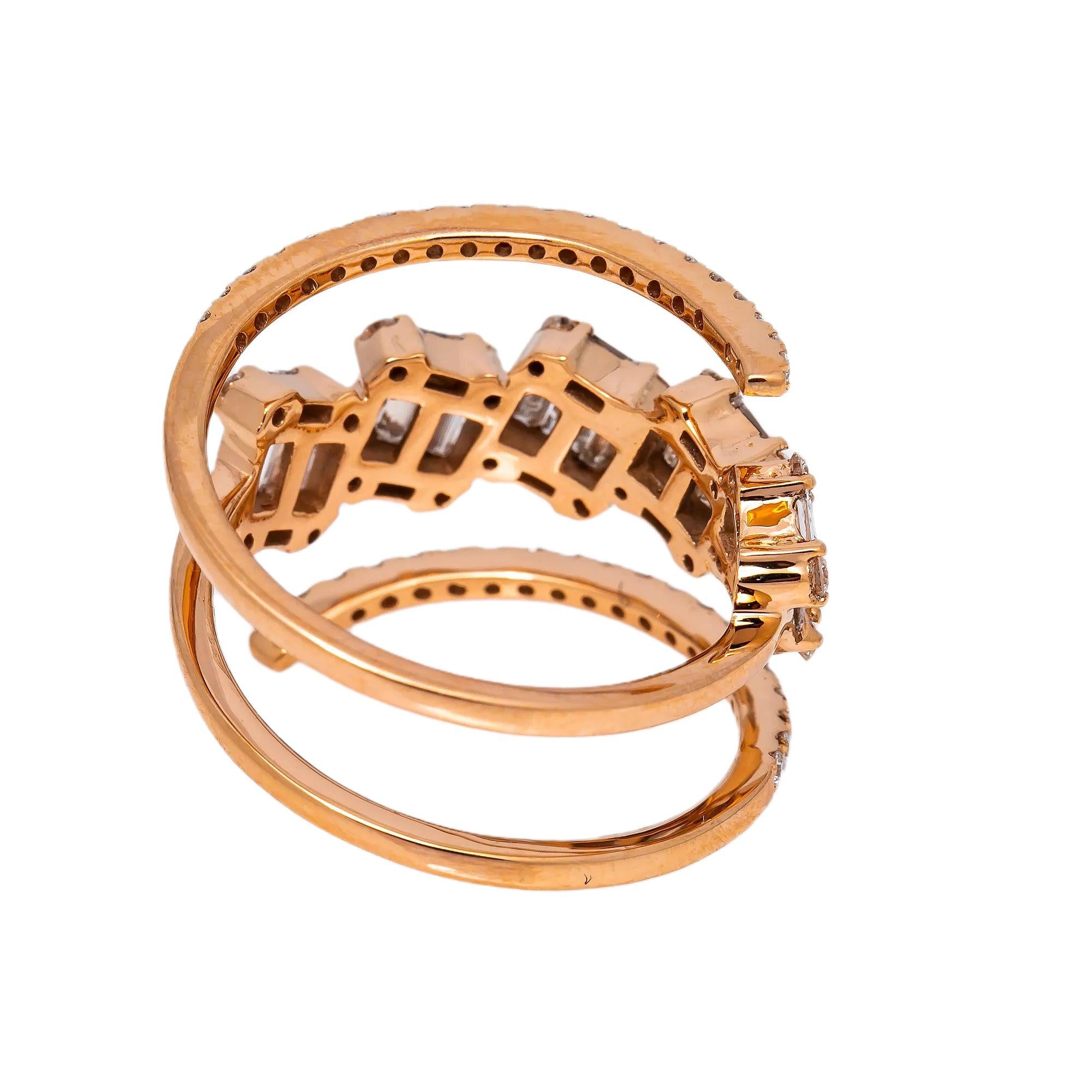 18K ROSE GOLD LADIES RING WITH 1.29 CT DIAMONDS
