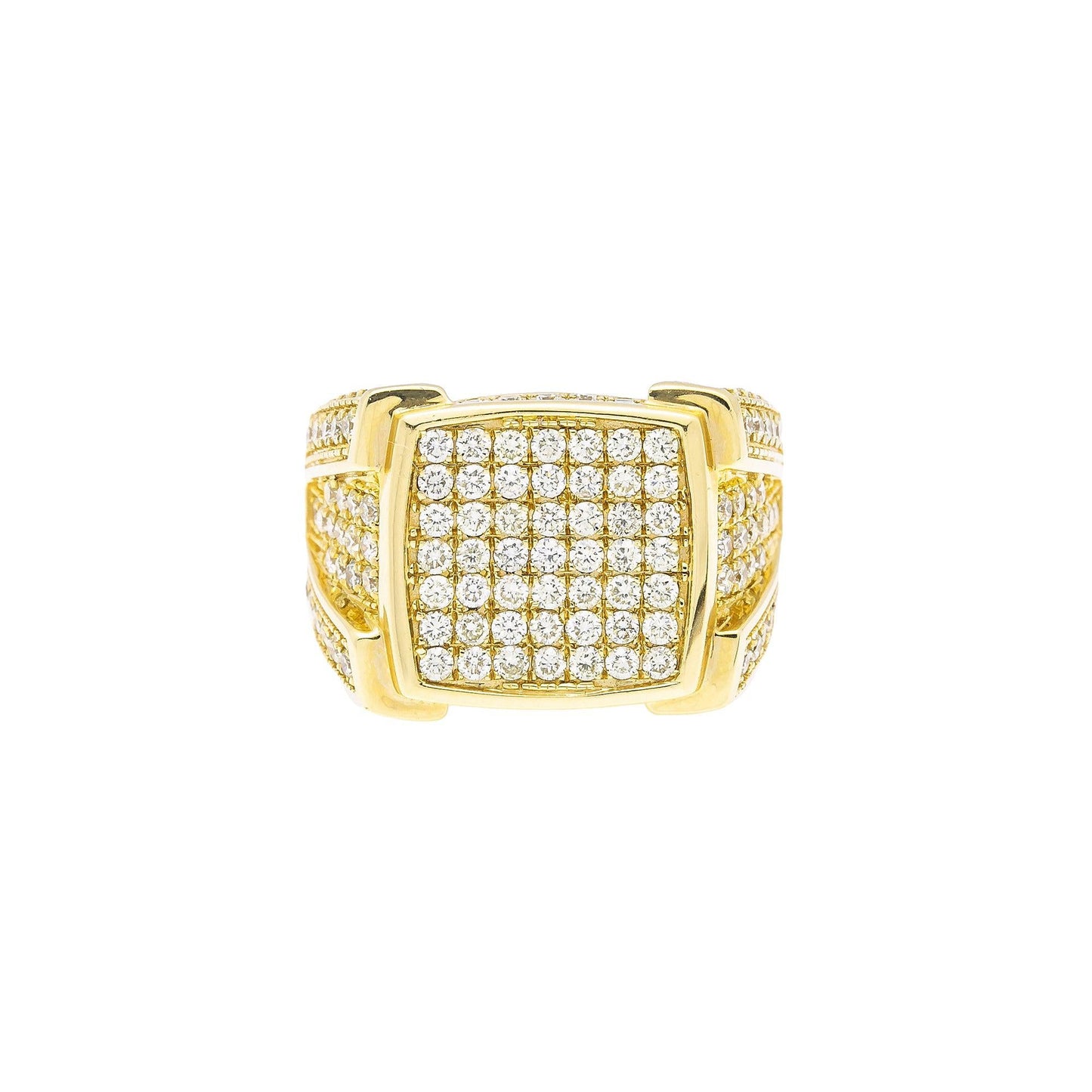 Unisex 14K Yellow/ Rose Gold Fancy Diamond Ring