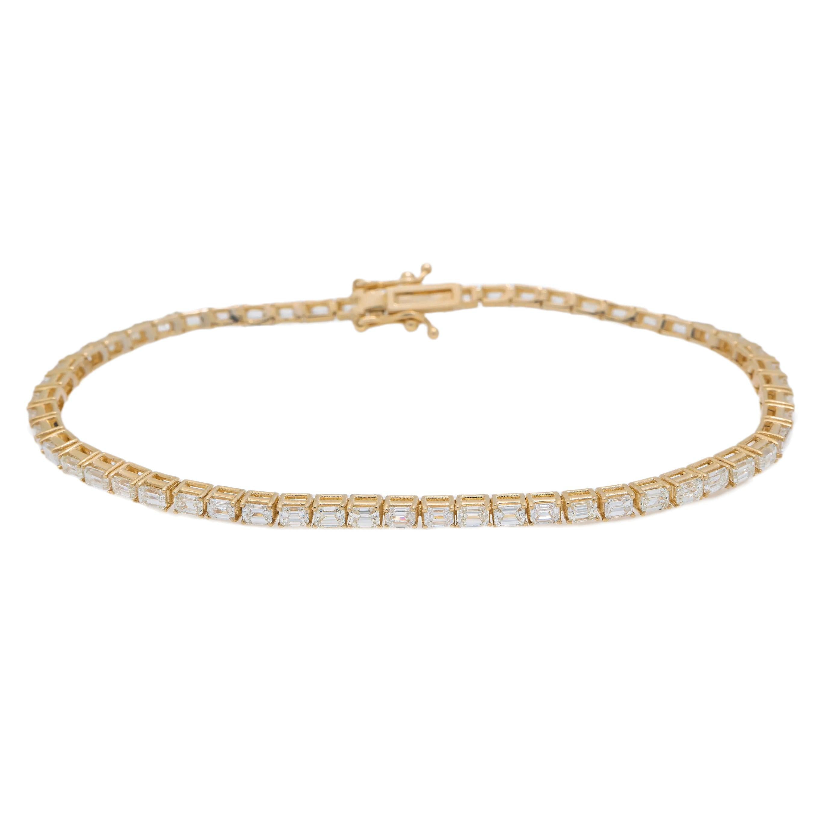 14K GOLD TENNIS BRACELET 4.46 CT DIAMONDS