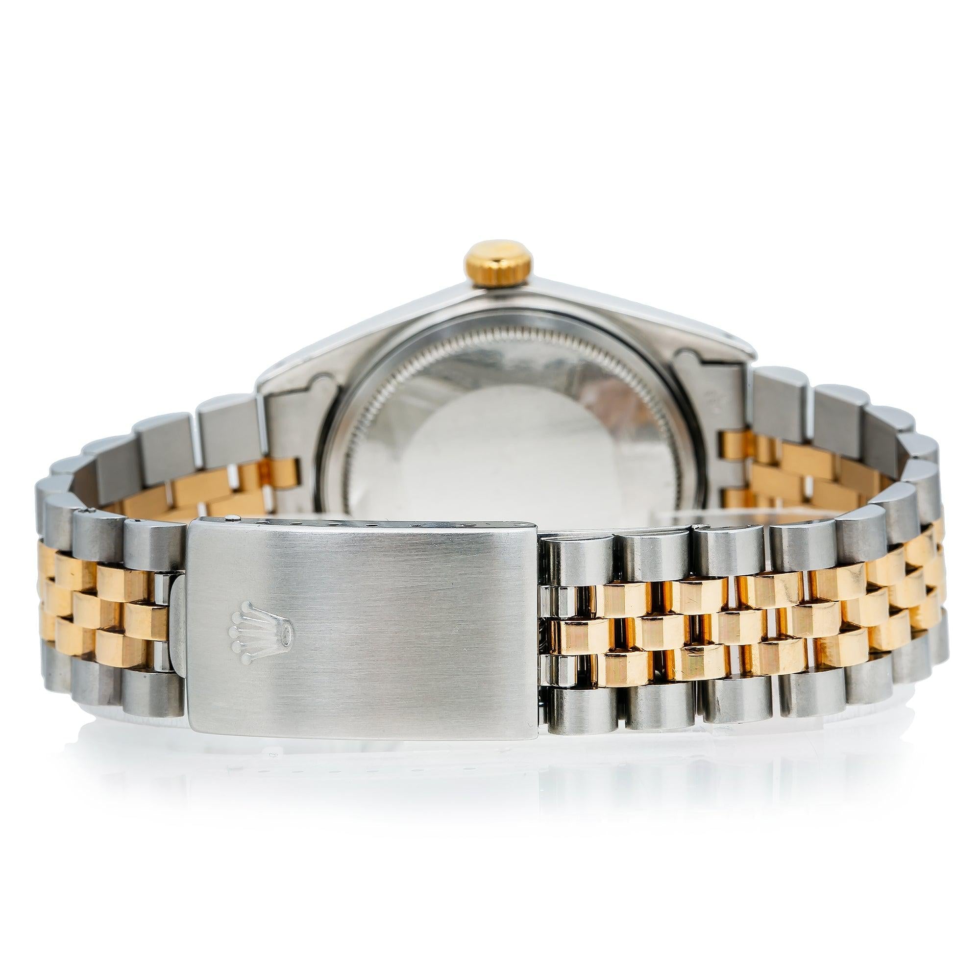 Rolex Datejust 16013 36MM Pink Diamond Dial With Two Tone Bracelet