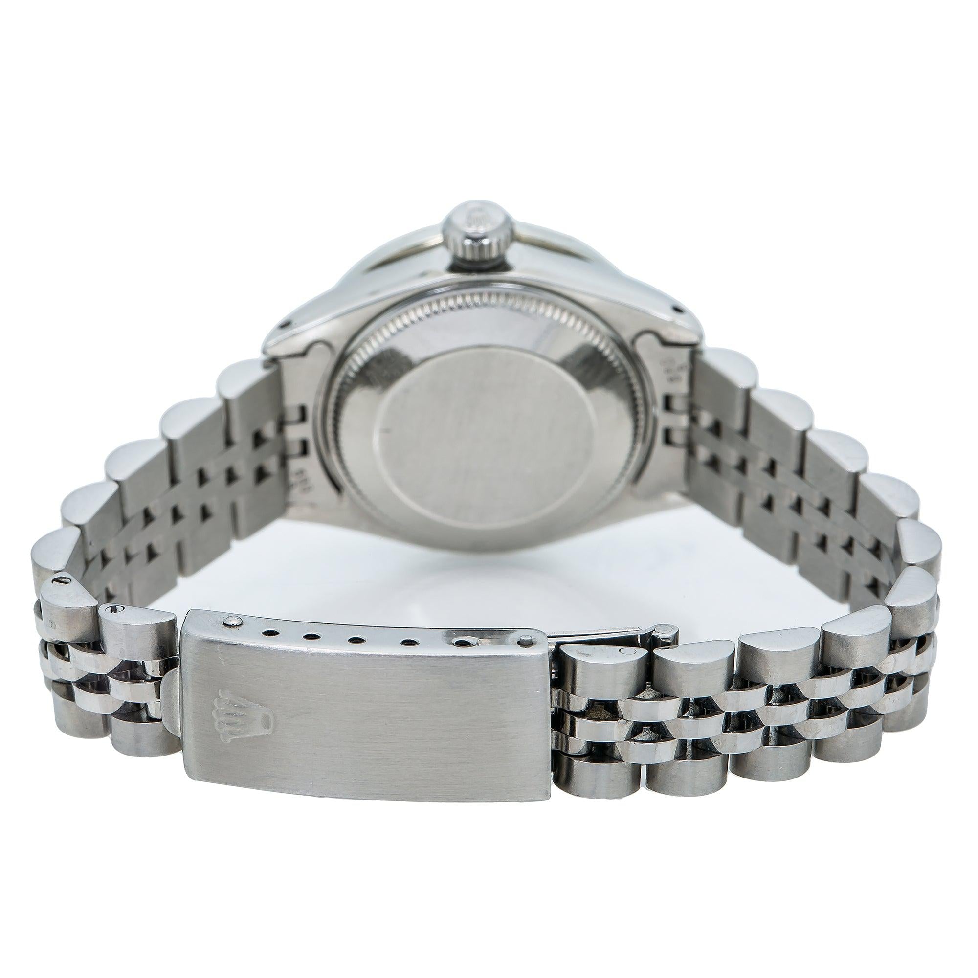 Ladies Rolex DteJust 26mm Blue Diamond Dial With Jubilee Stainless Steel Bracelet