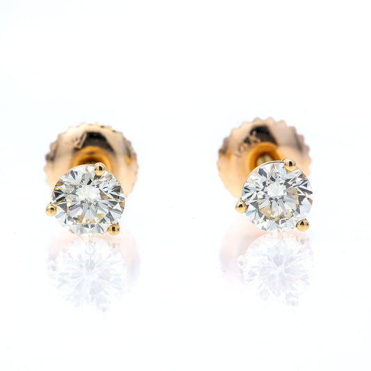 14K GOLD DIAMOND EARRINGS 0.74 CTW