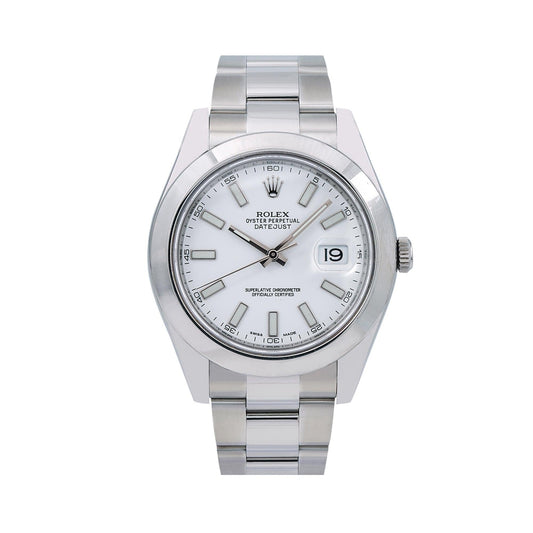 Rolex Datejust II 116300 41MM White Dial With Stainless Steel Oyster Bracelet
