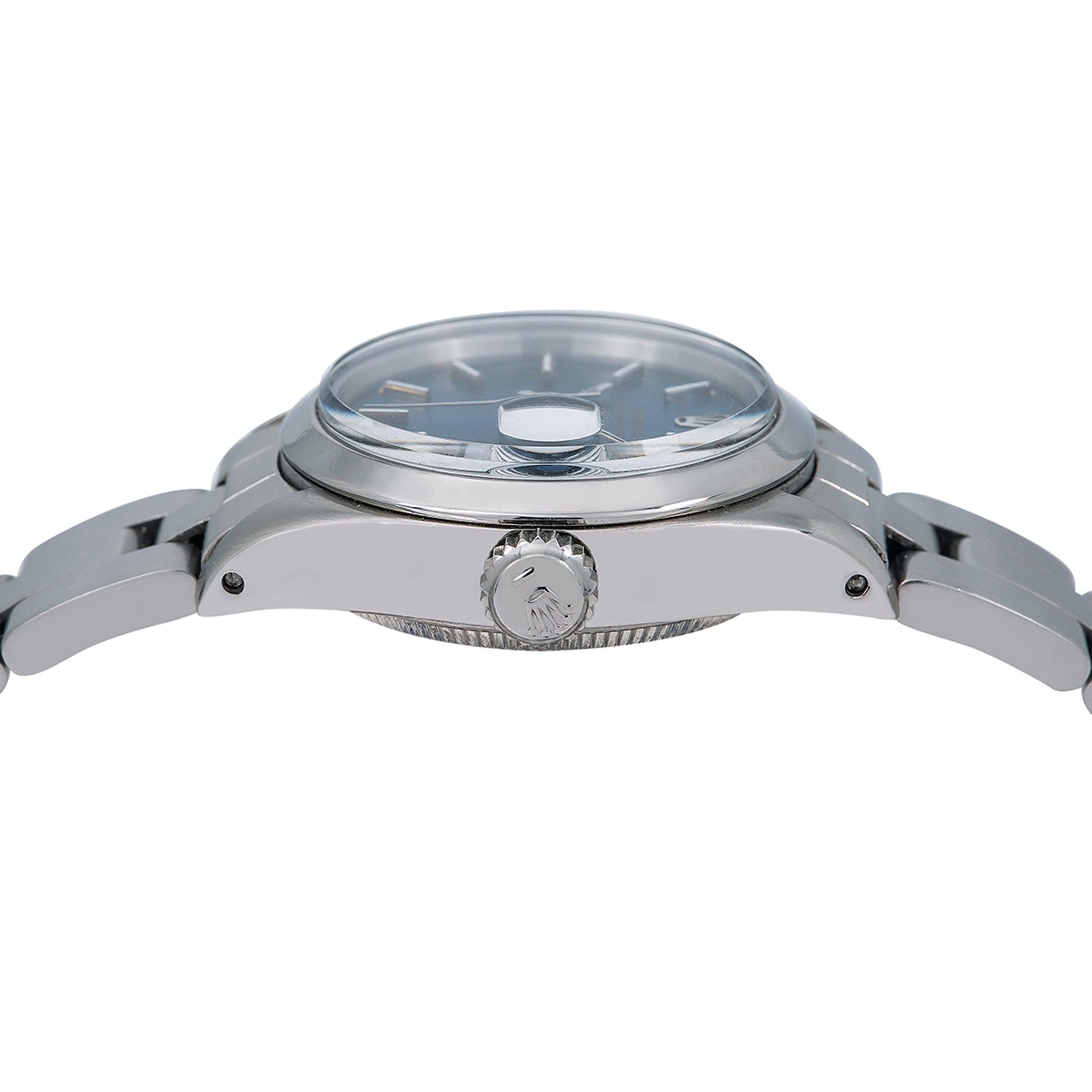 Rolex Oyster Perpetual Date 6916 26MM Blue Dial With Stainless Steel Oyster Bracelet