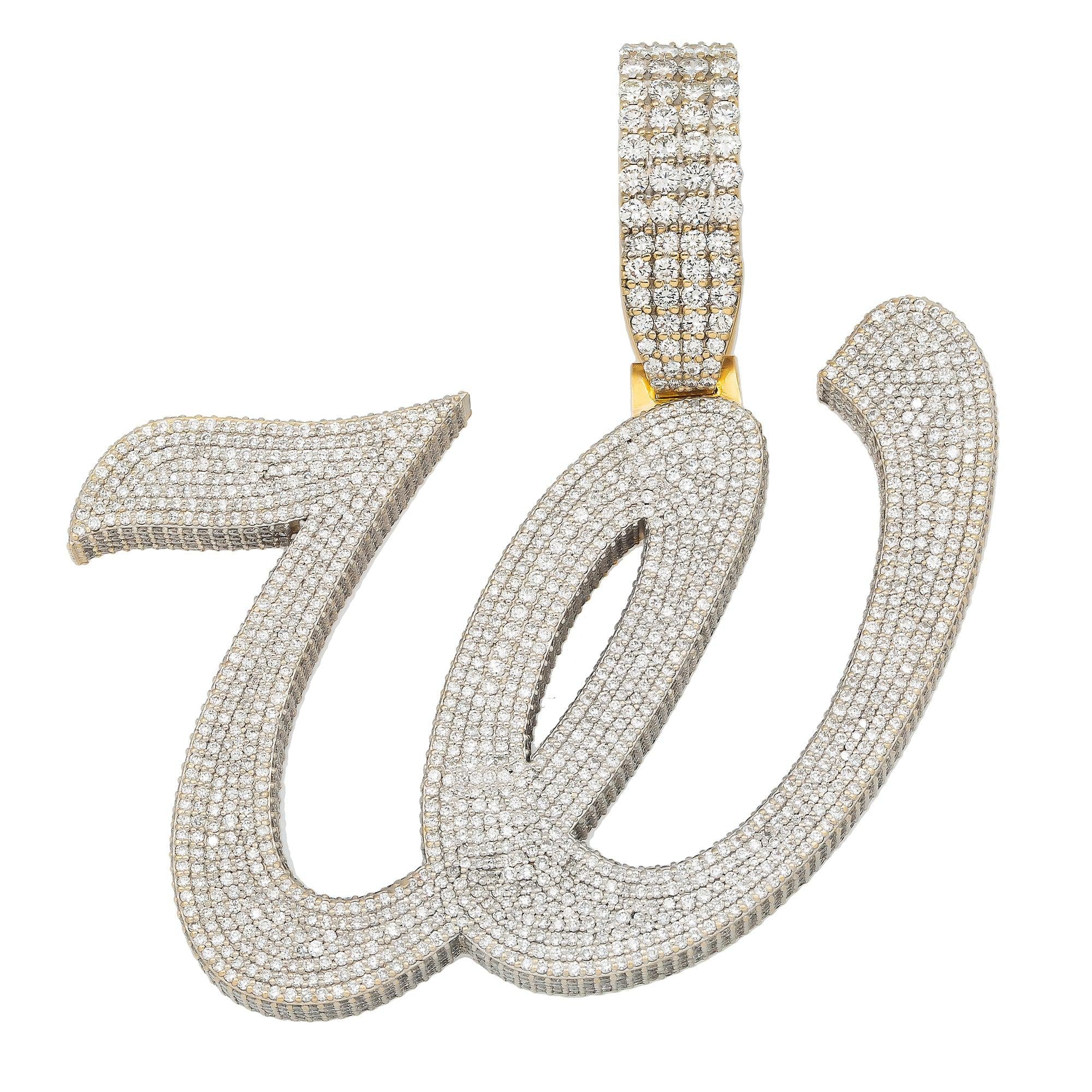 14K GOLD DIAMOND INITIAL W PENDANT 18.0 CT