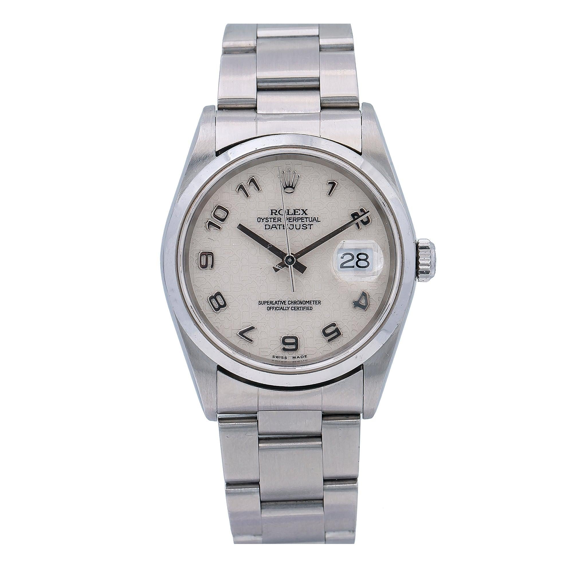 Rolex Datejust 16200 36MM White Dial With Stainless Steel Oyster Bracelet
