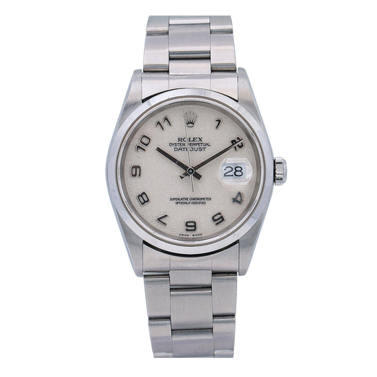 Rolex Datejust 16200 36MM White Dial With Stainless Steel Oyster Bracelet
